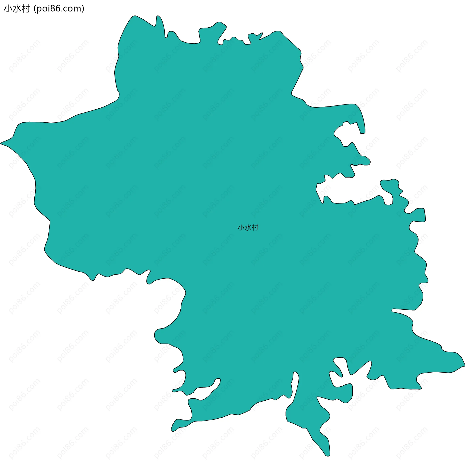 小水村边界地图