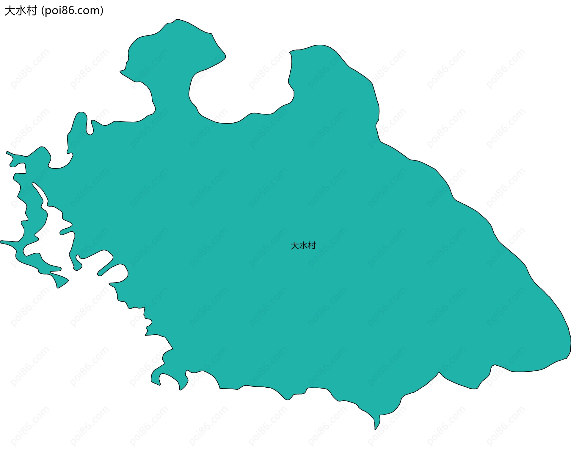 大水村边界地图