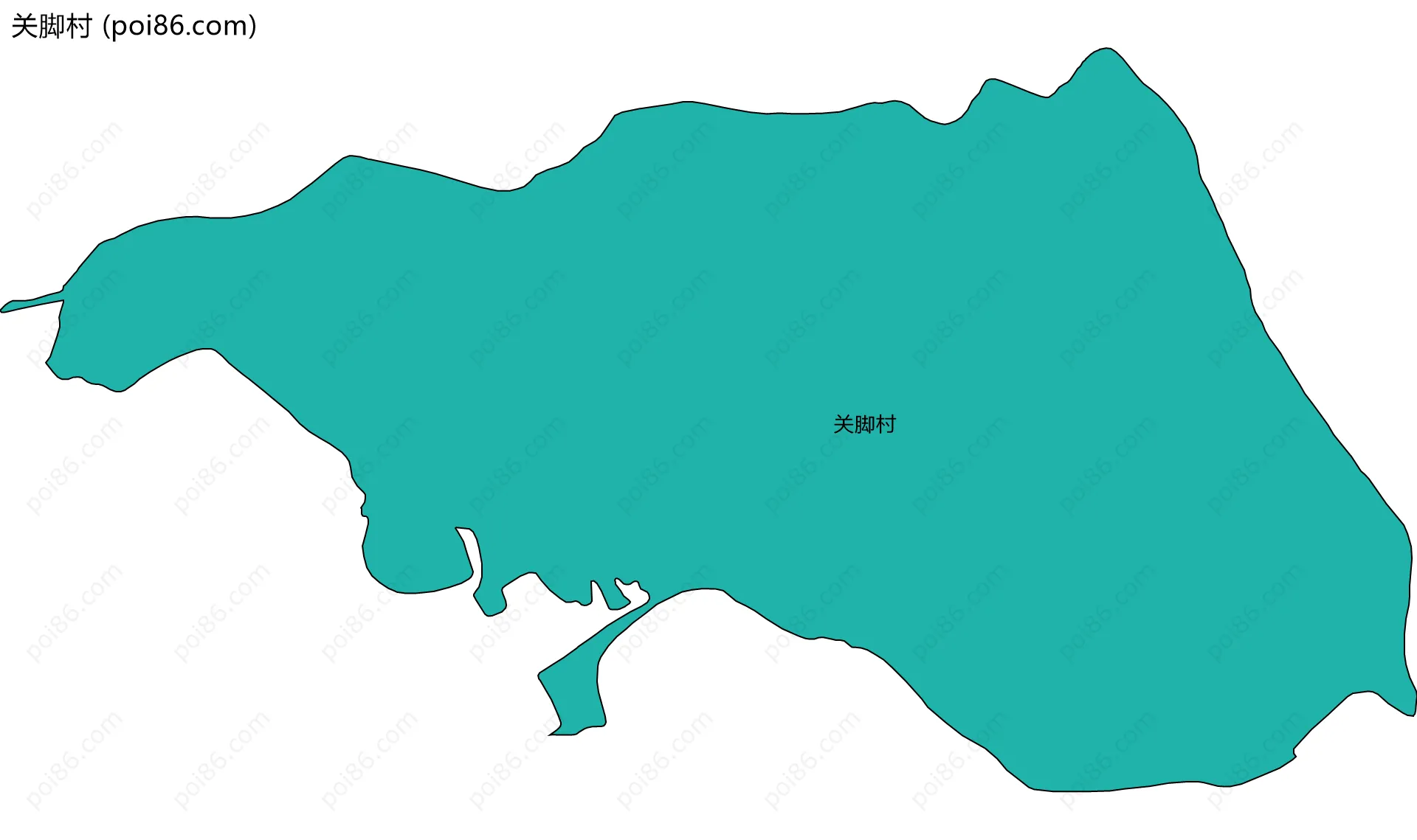关脚村边界地图