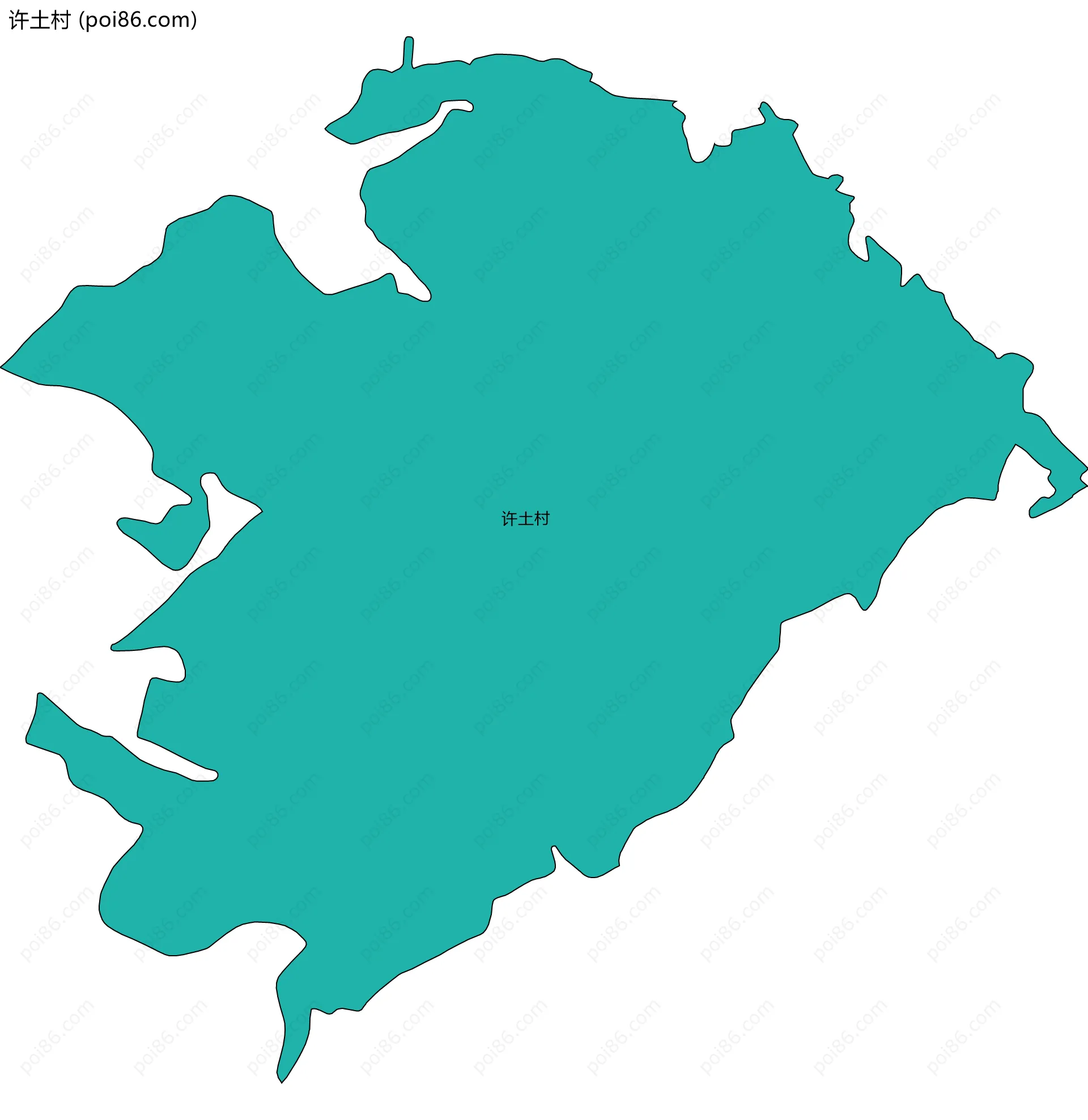 许土村边界地图