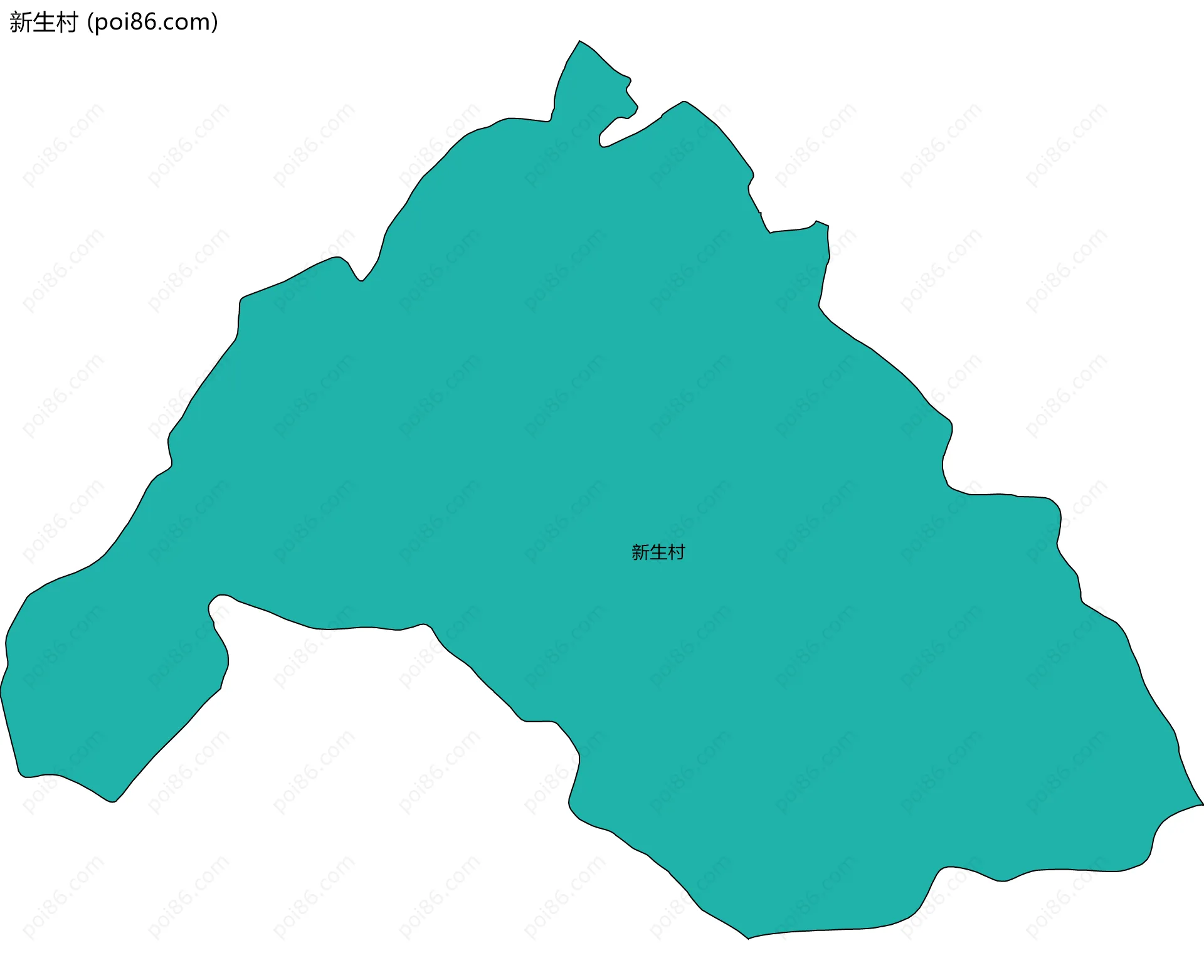 新生村边界地图