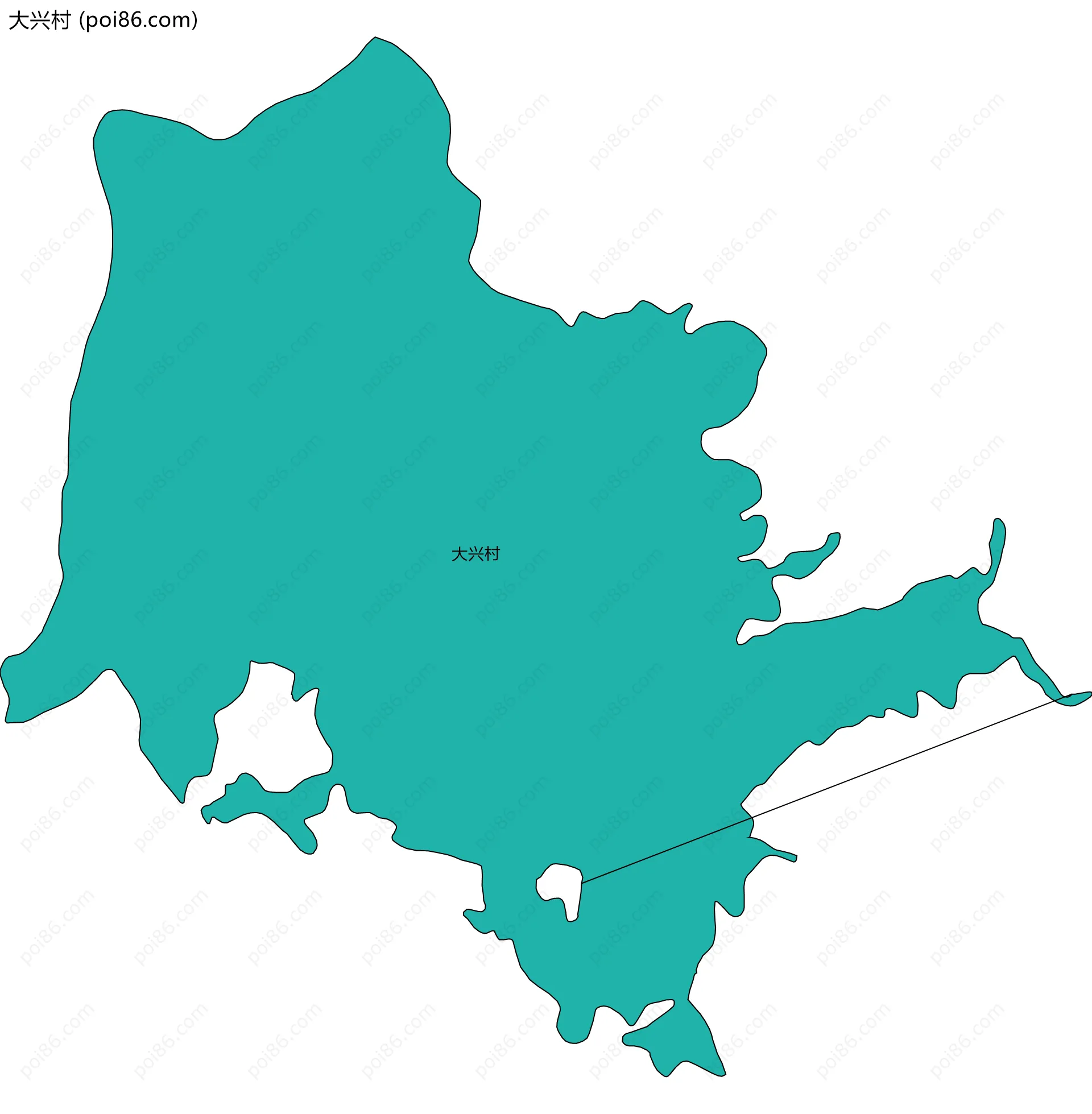 大兴村边界地图