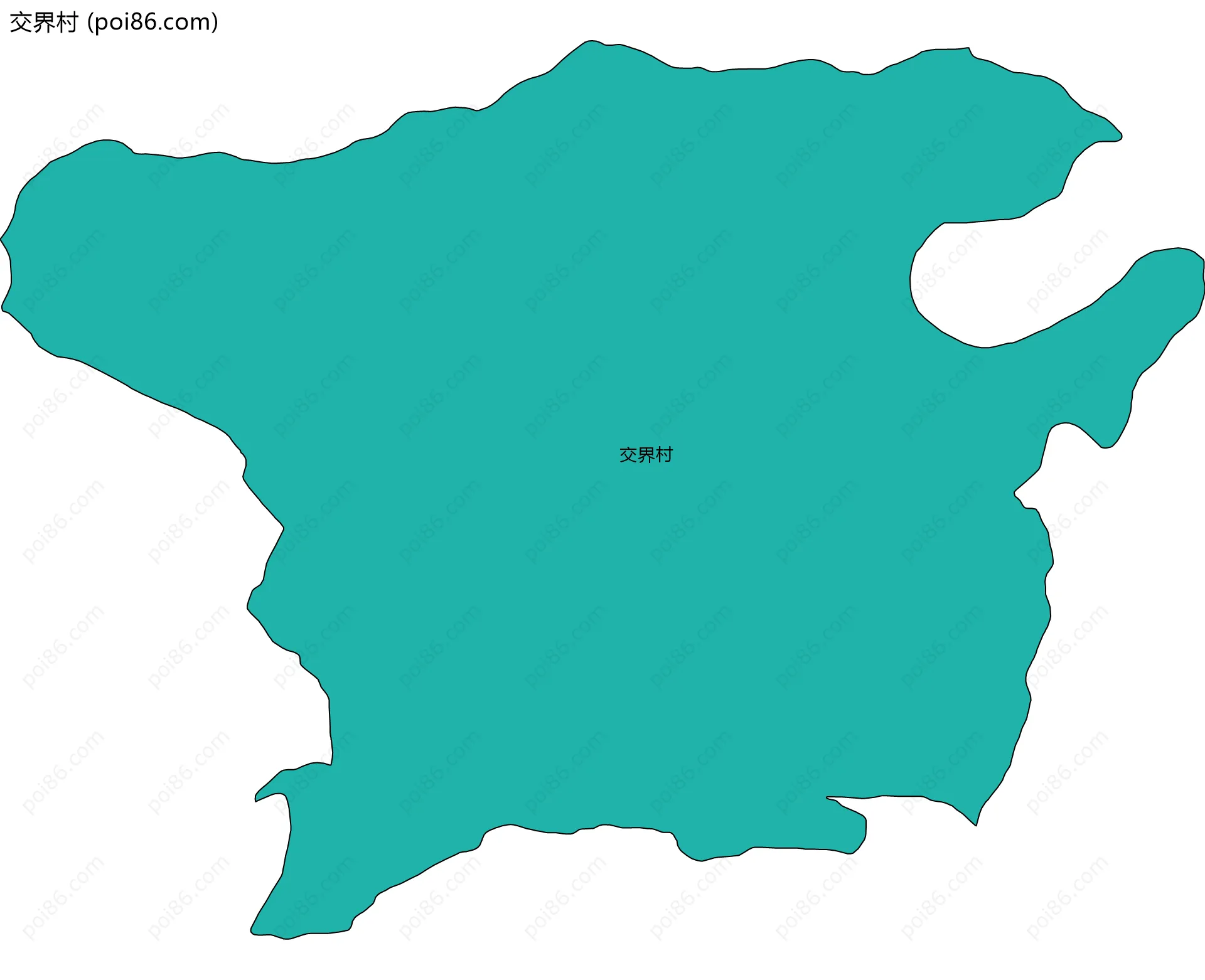 交界村边界地图