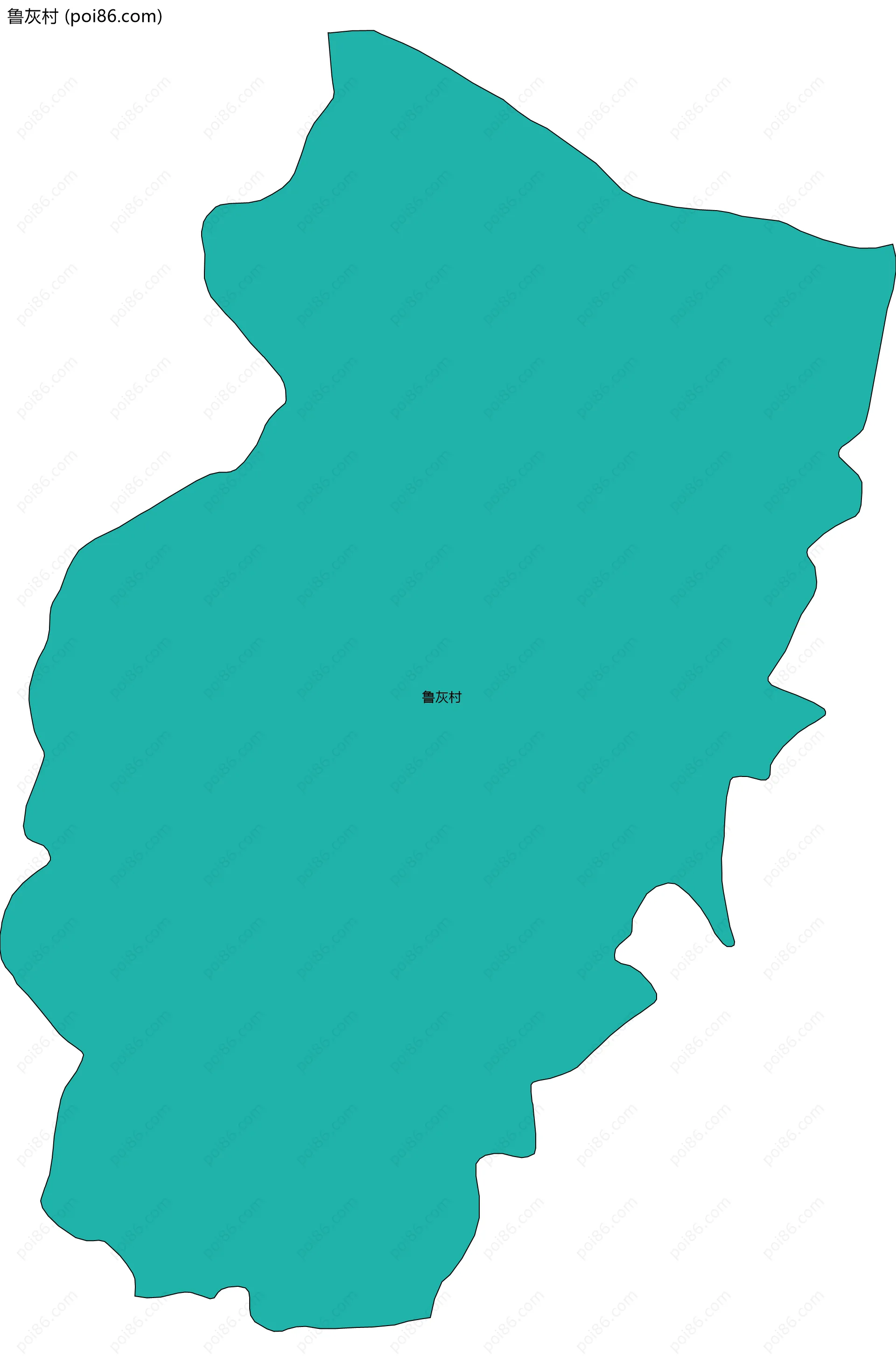鲁灰村边界地图