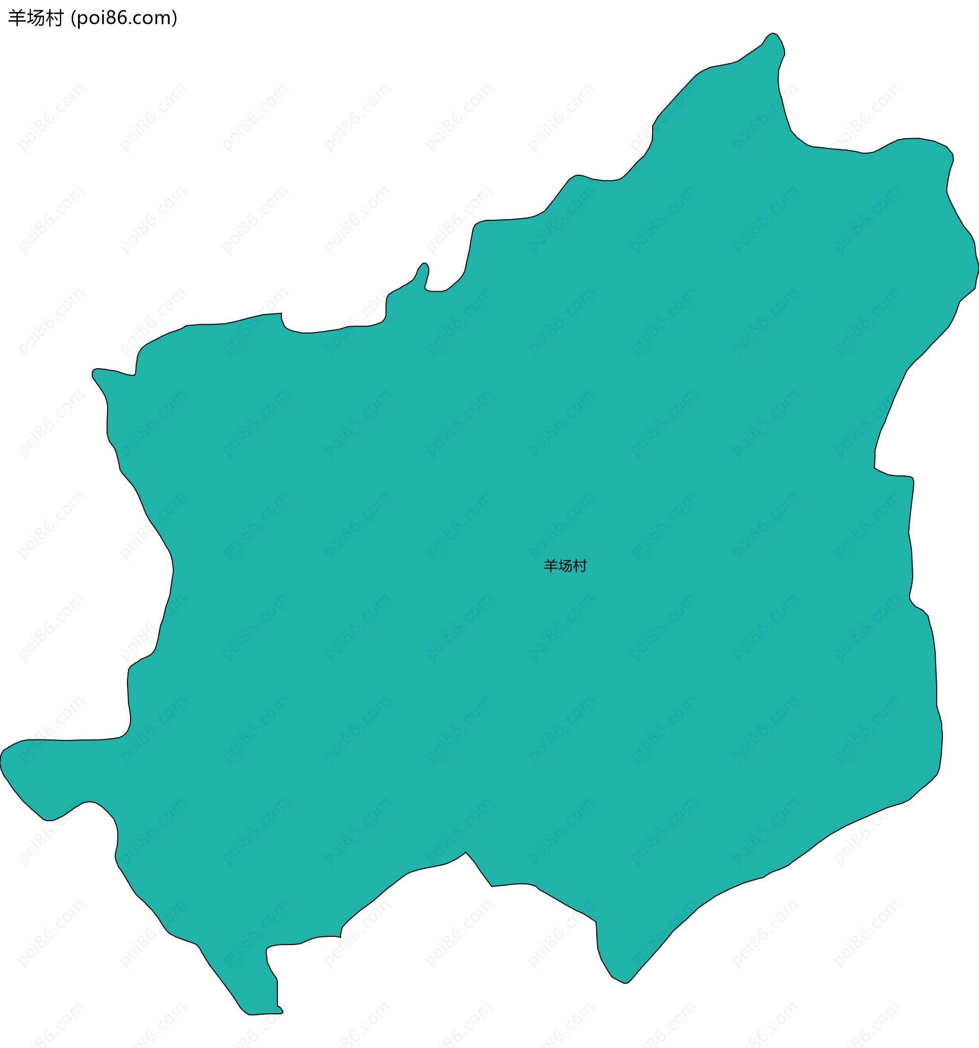 羊场村边界地图