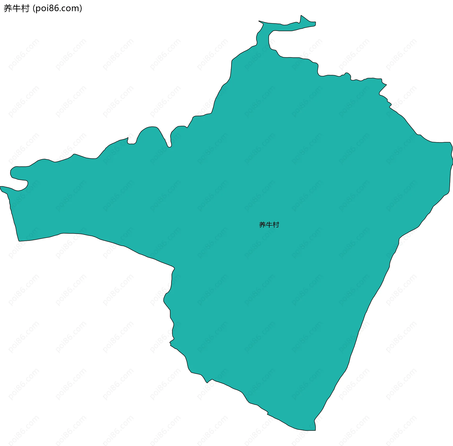 养牛村边界地图