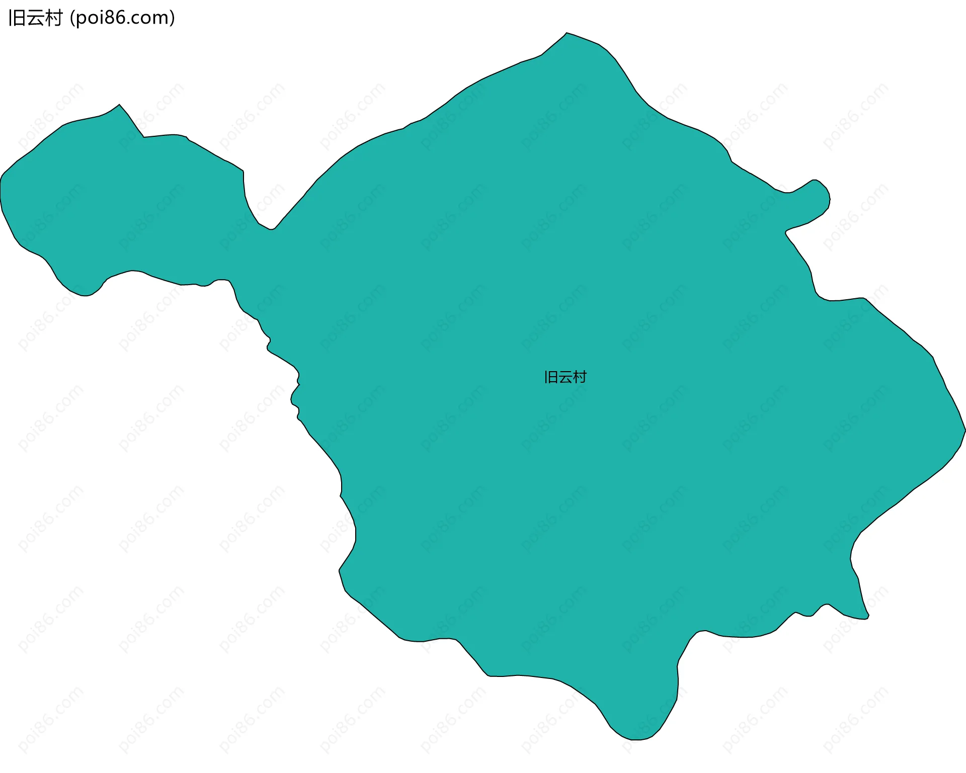 旧云村边界地图