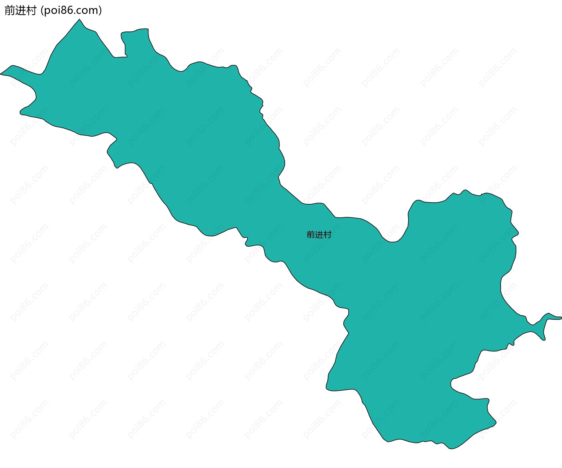 前进村边界地图