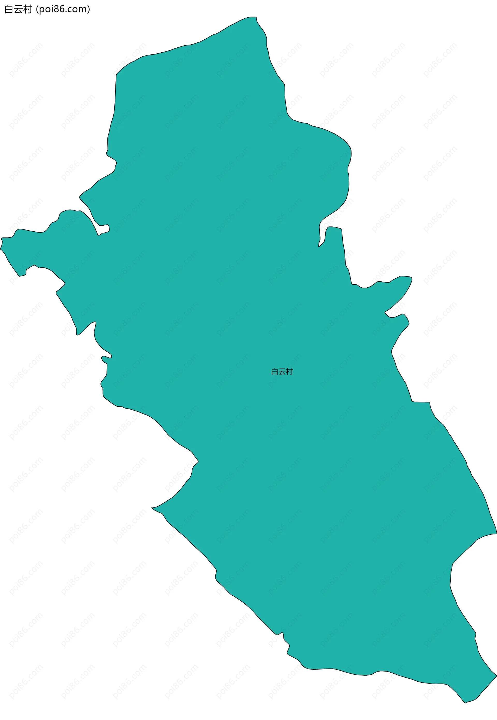 白云村边界地图