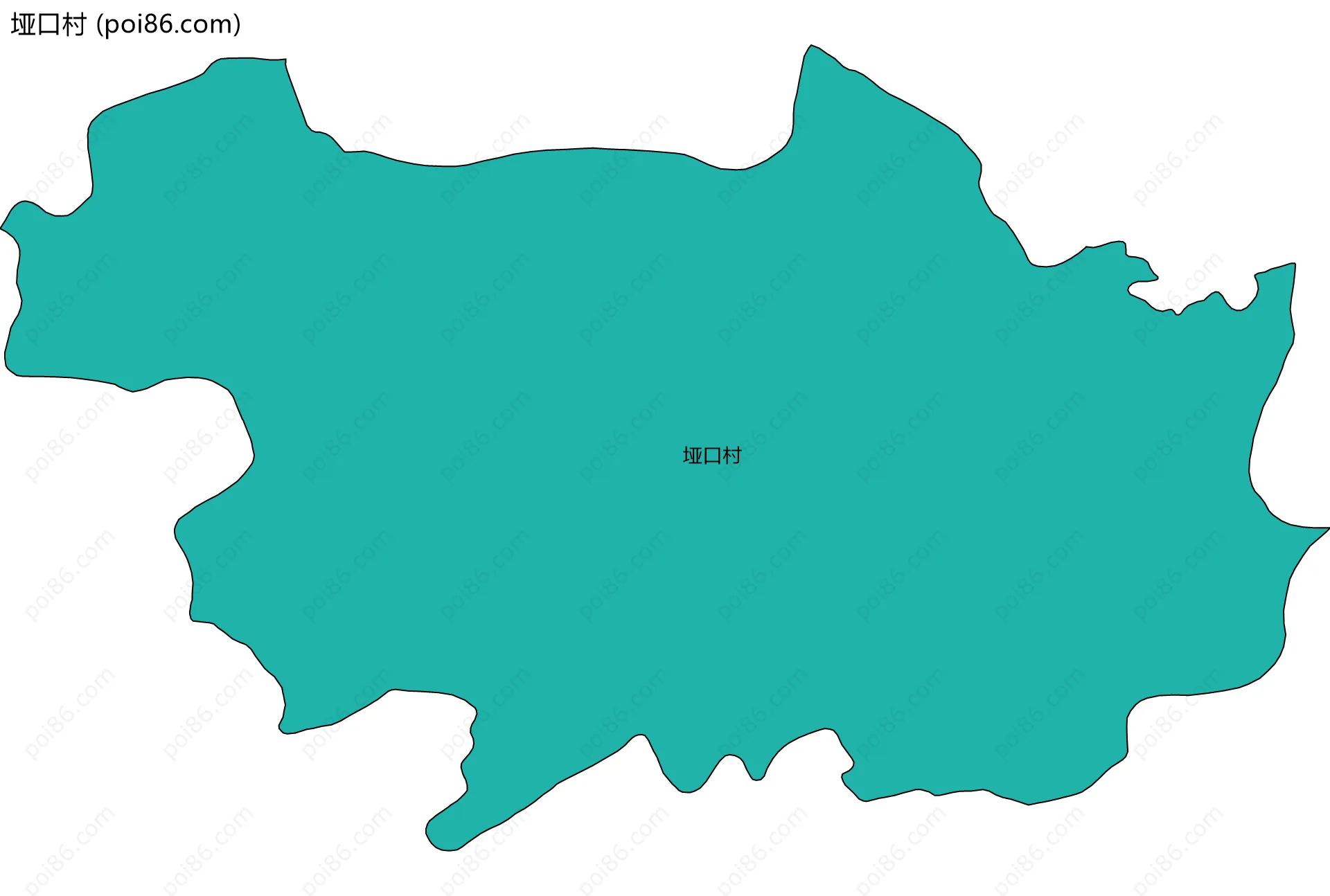 垭口村边界地图