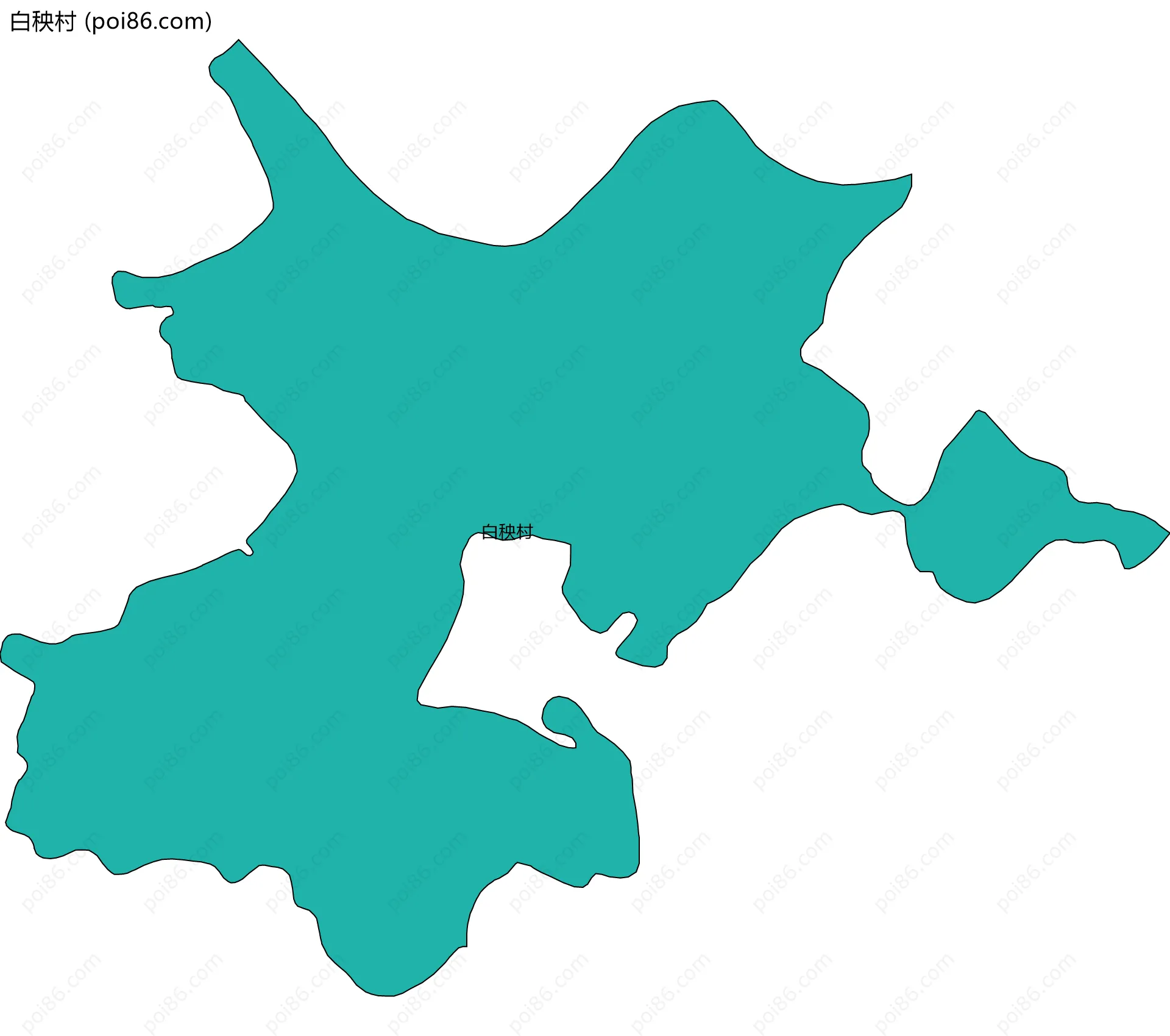 白秧村边界地图