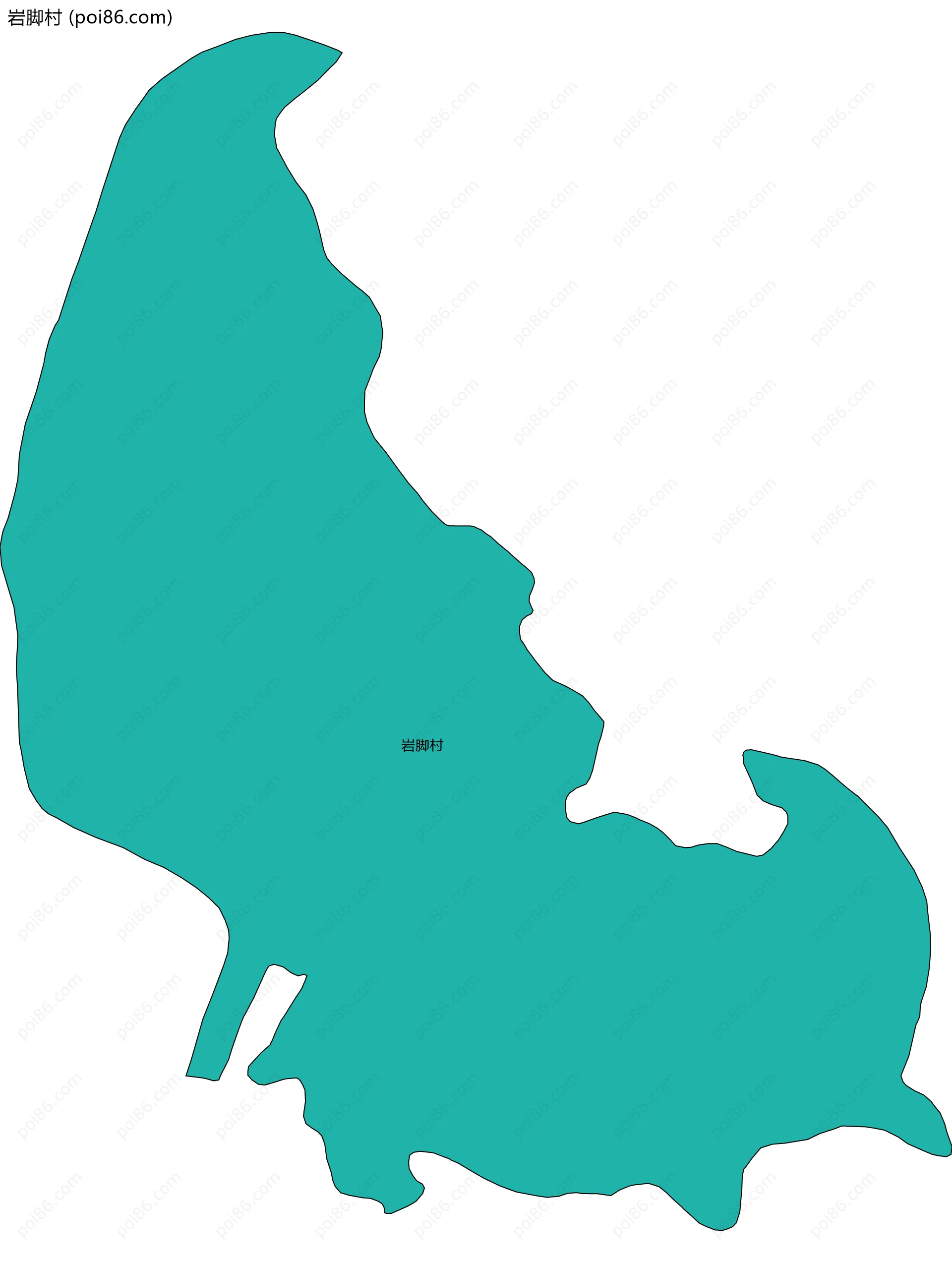 岩脚村边界地图