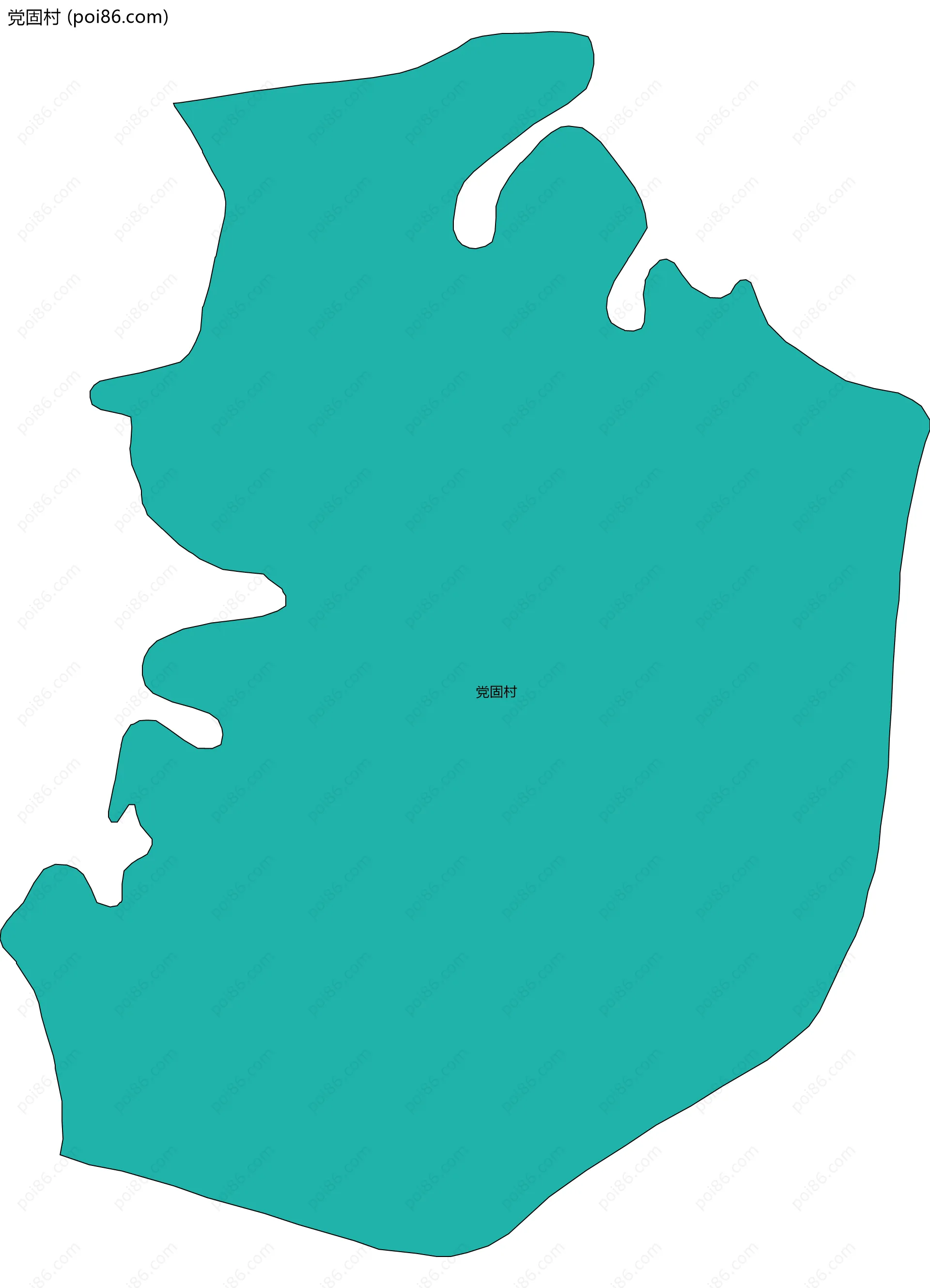 党固村边界地图