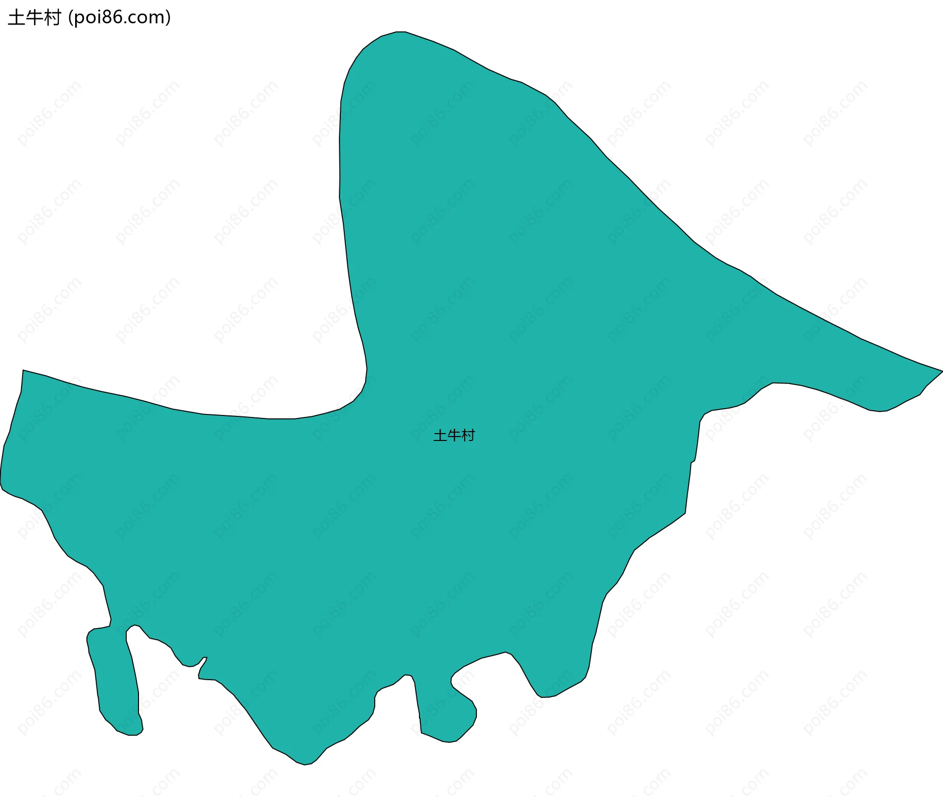 土牛村边界地图