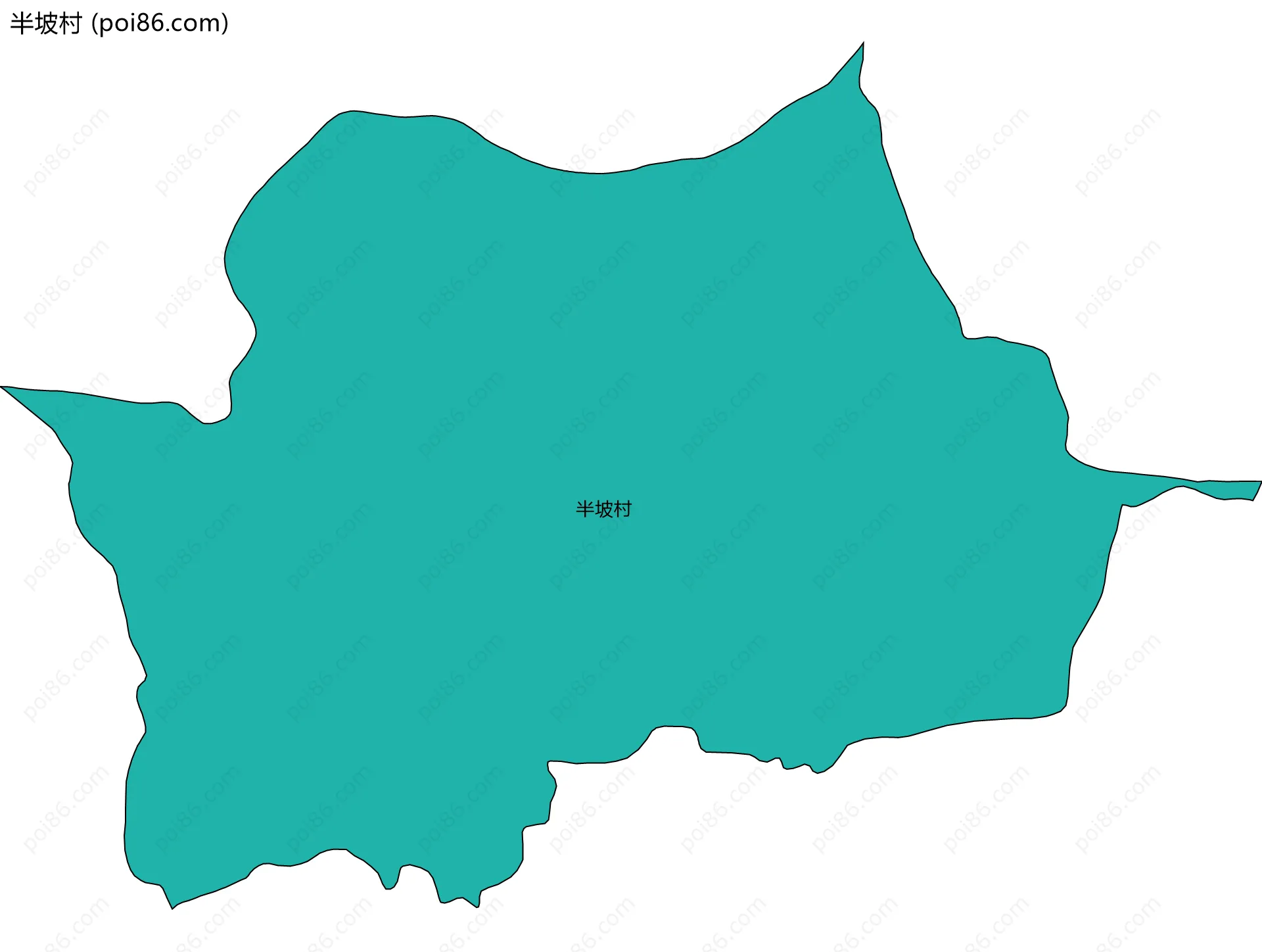 半坡村边界地图
