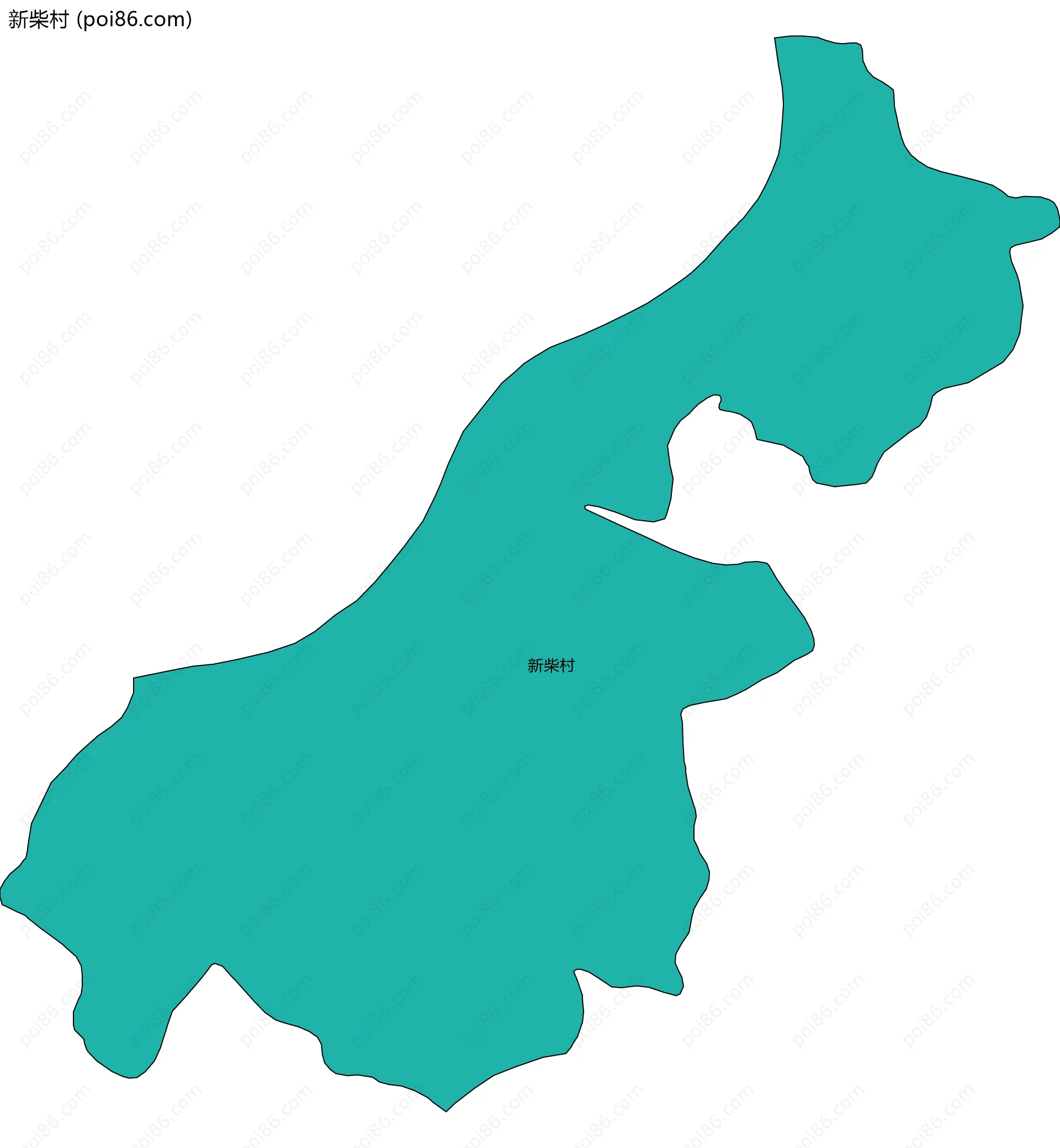 新柴村边界地图