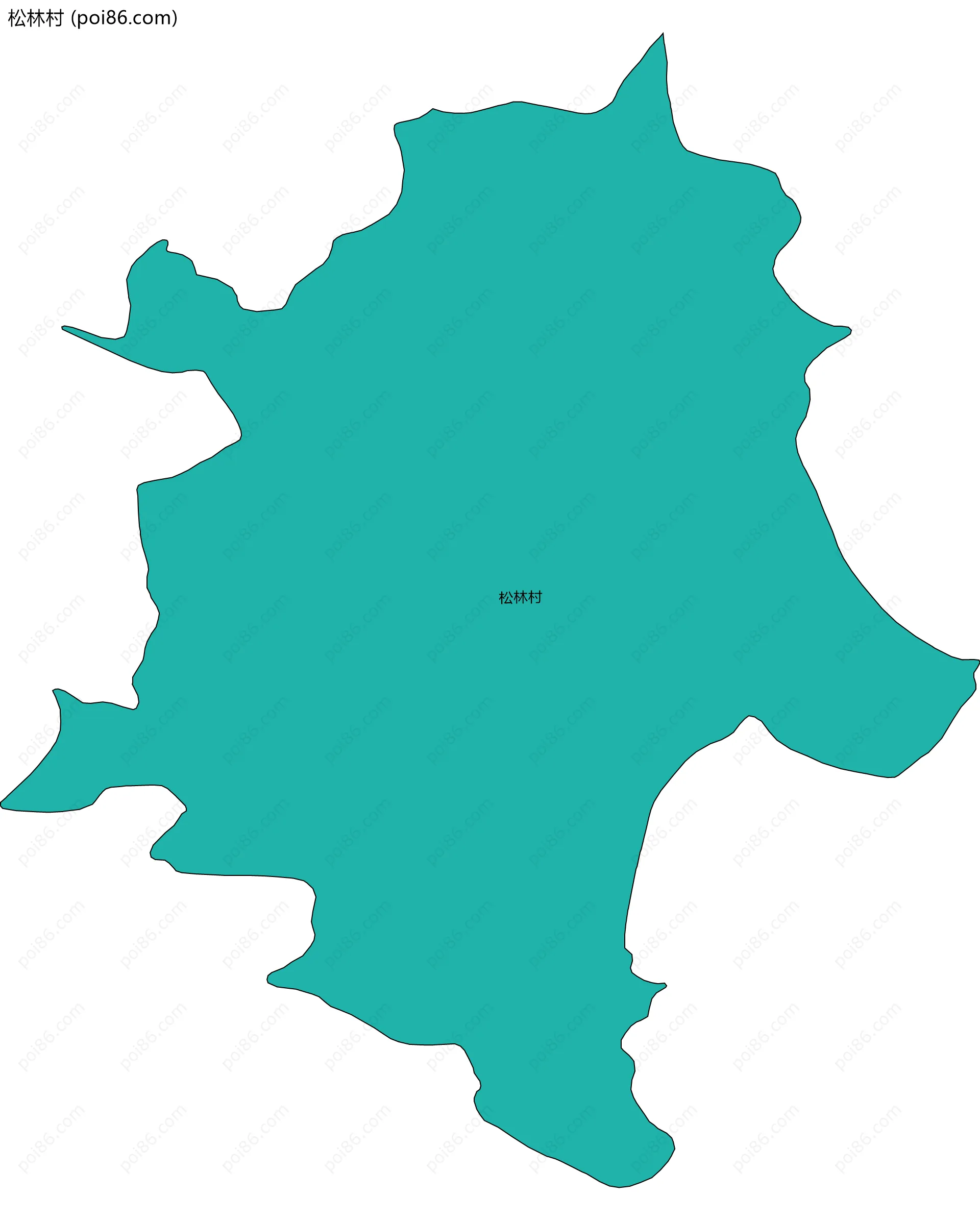 松林村边界地图