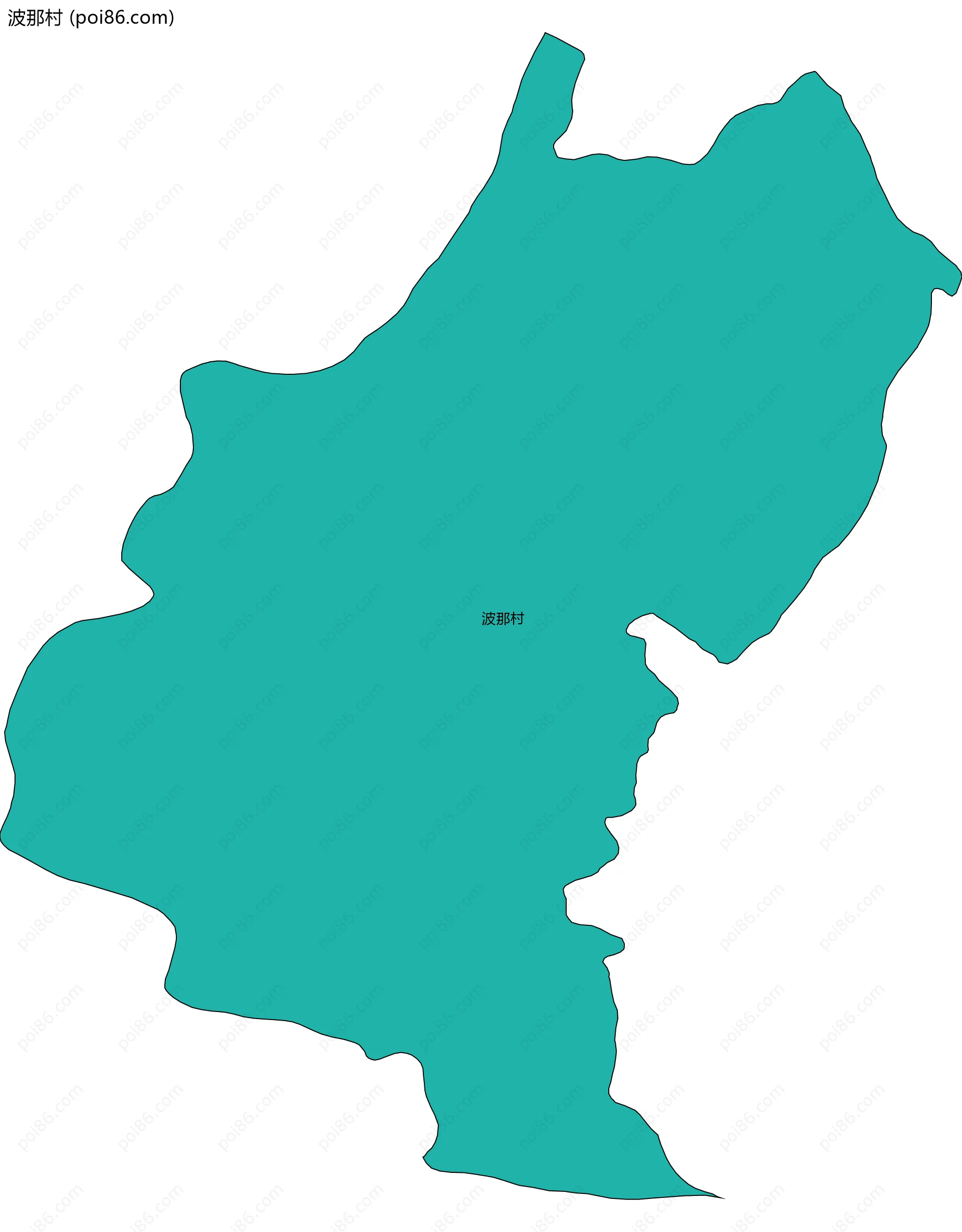 波那村边界地图