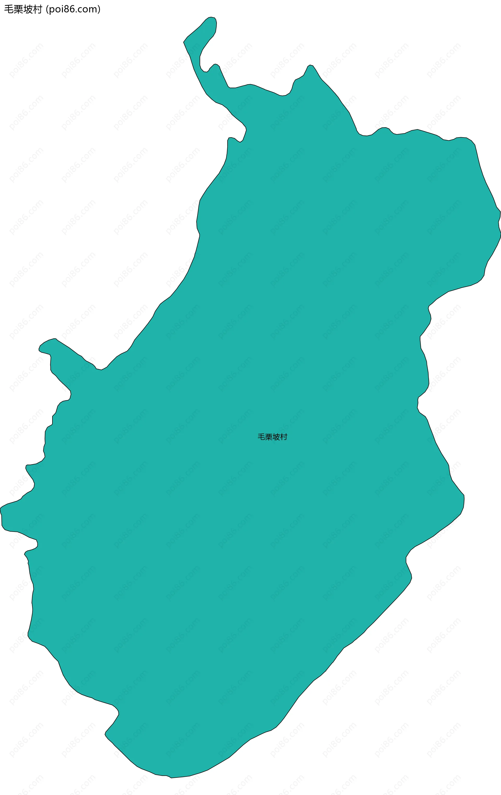 毛栗坡村边界地图