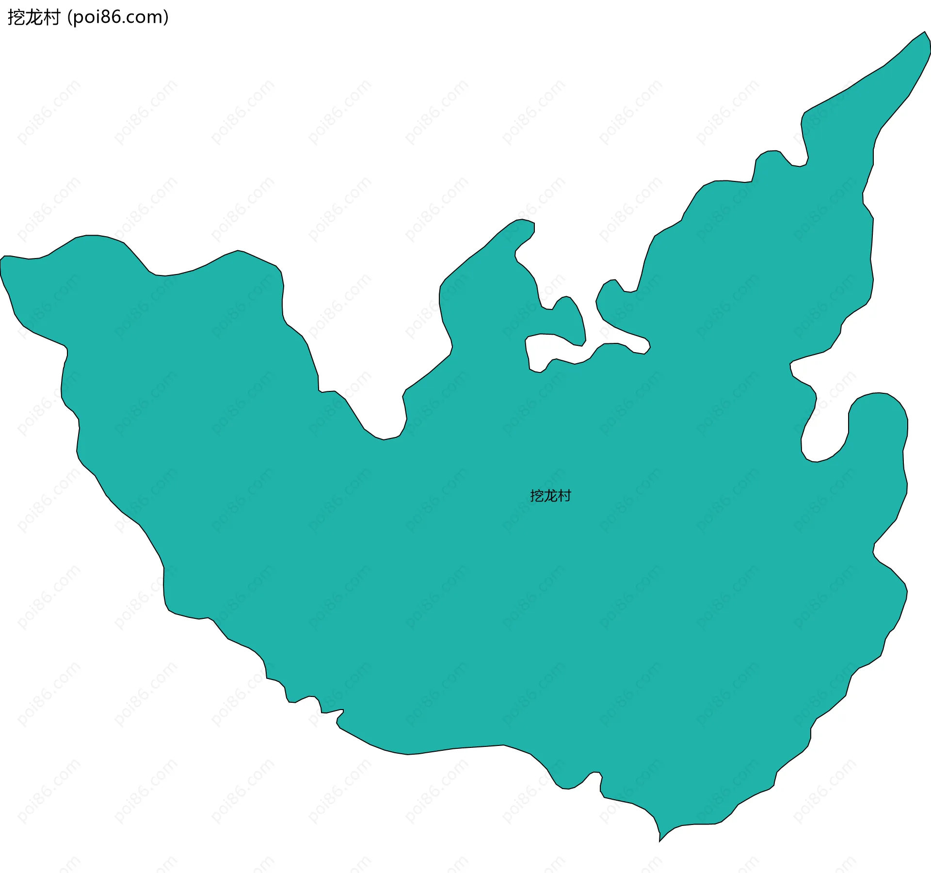 挖龙村边界地图