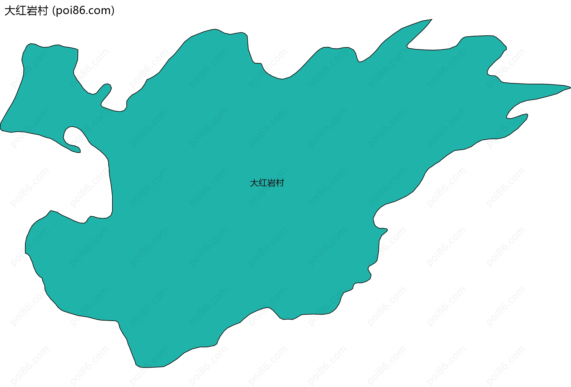 大红岩村边界地图