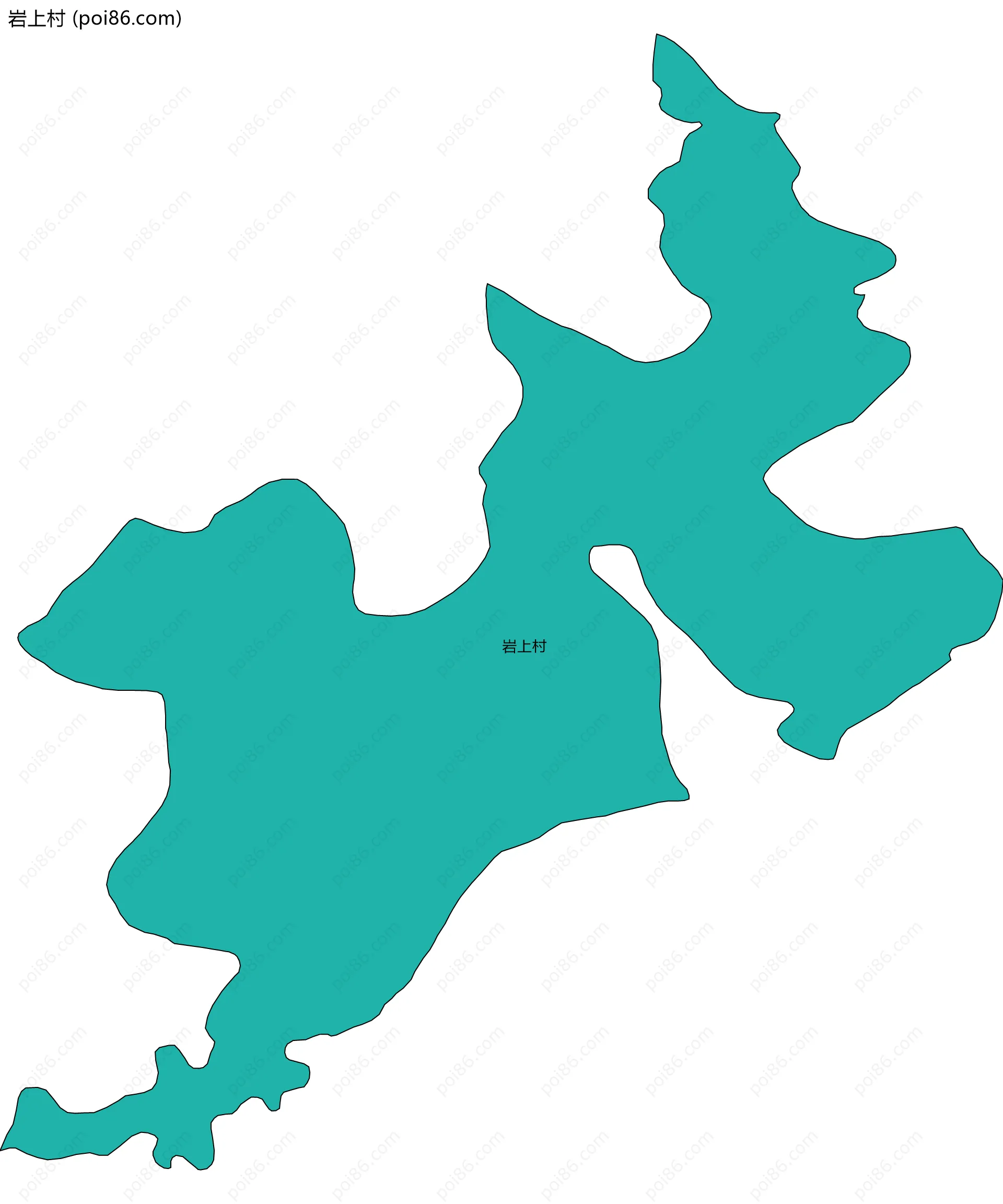 岩上村边界地图