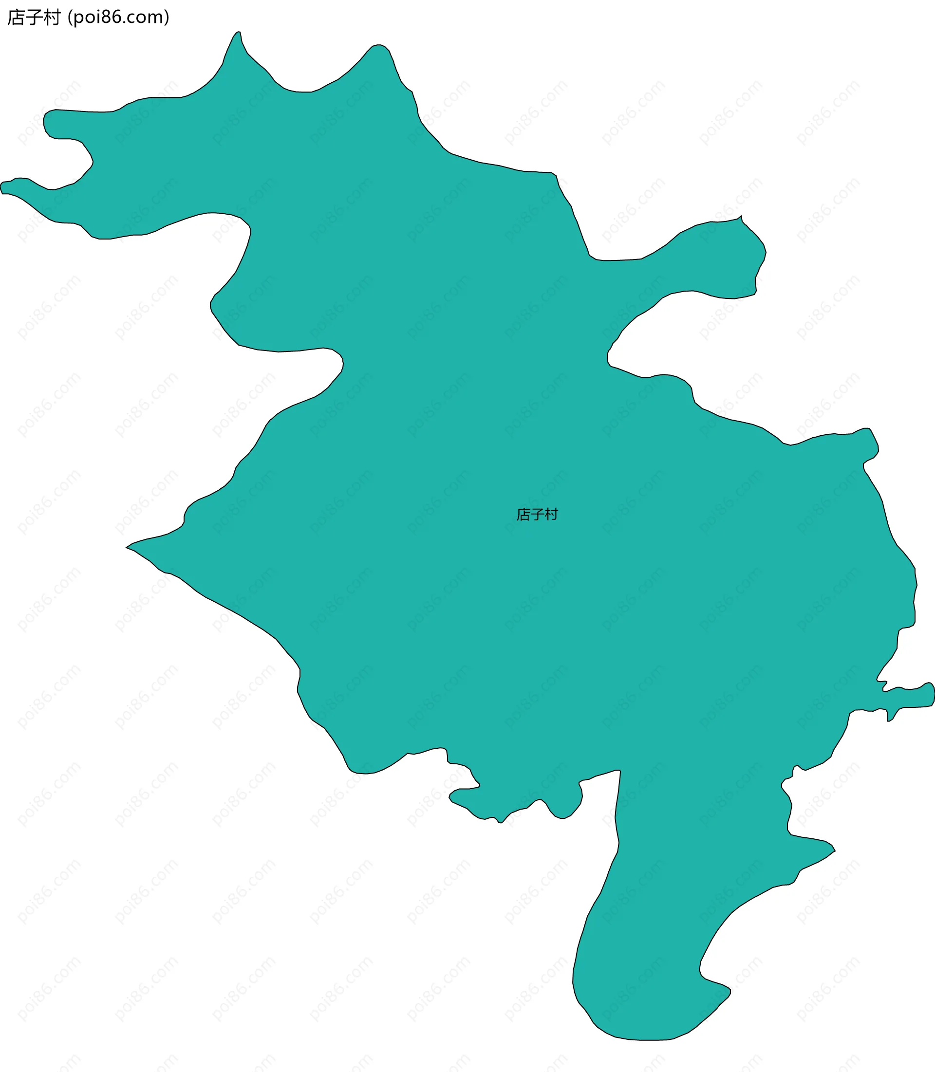 店子村边界地图