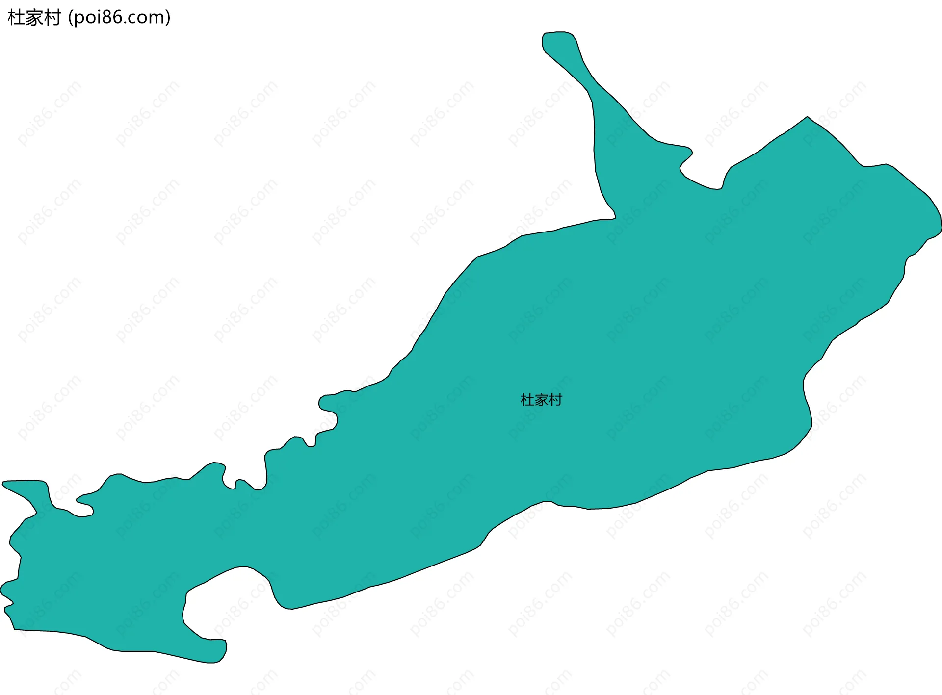 杜家村边界地图