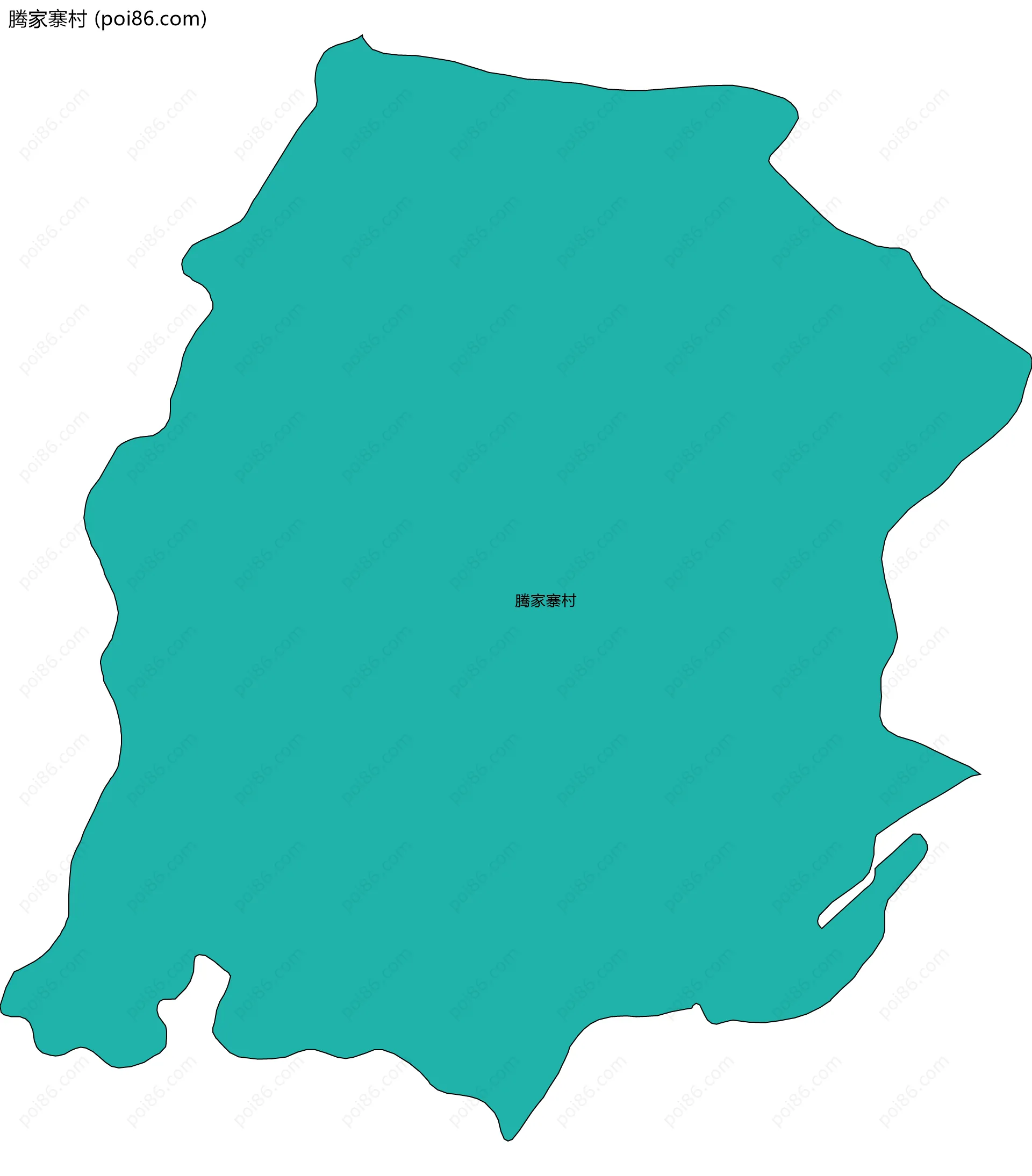 腾家寨村边界地图