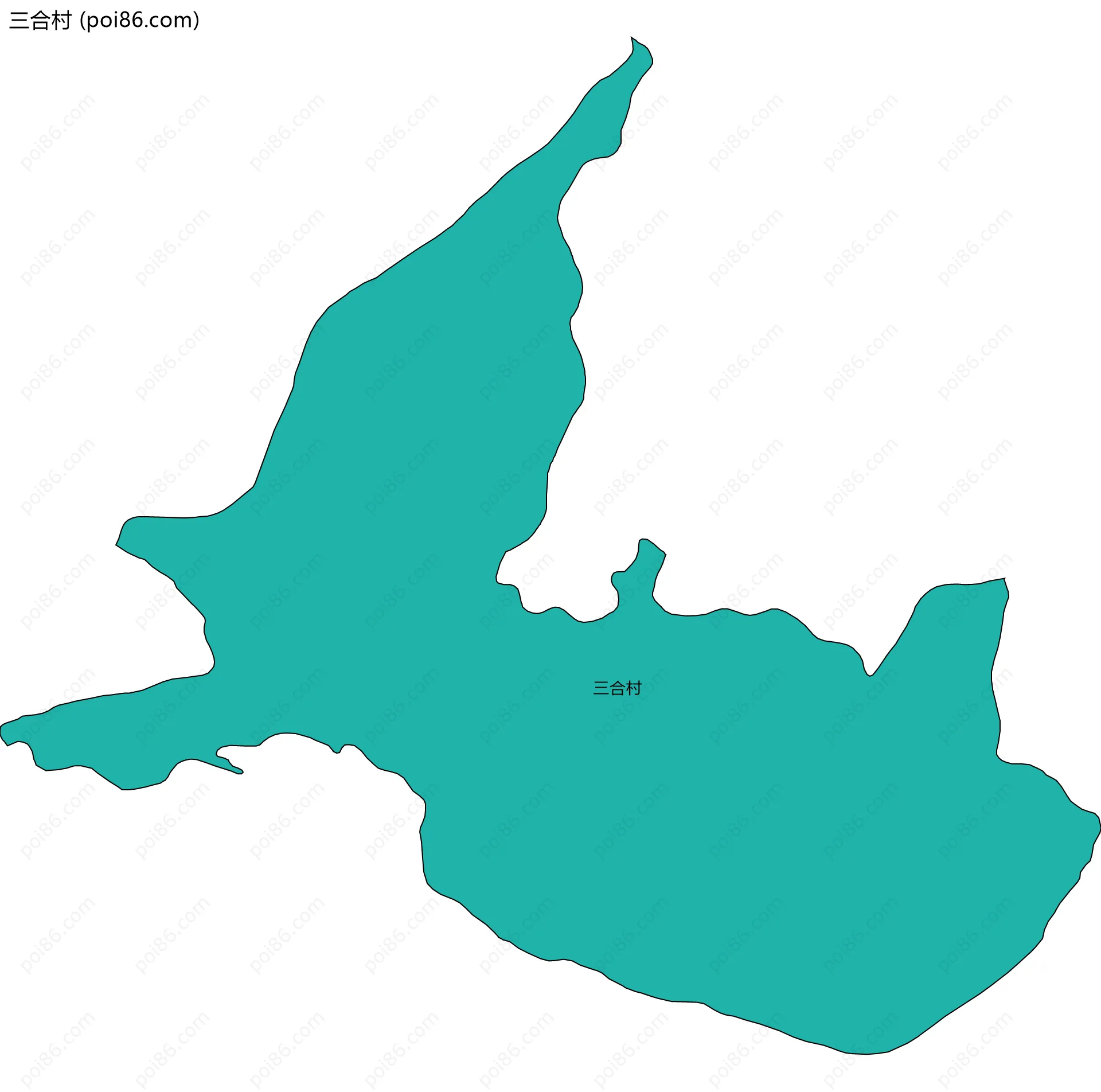 三合村边界地图