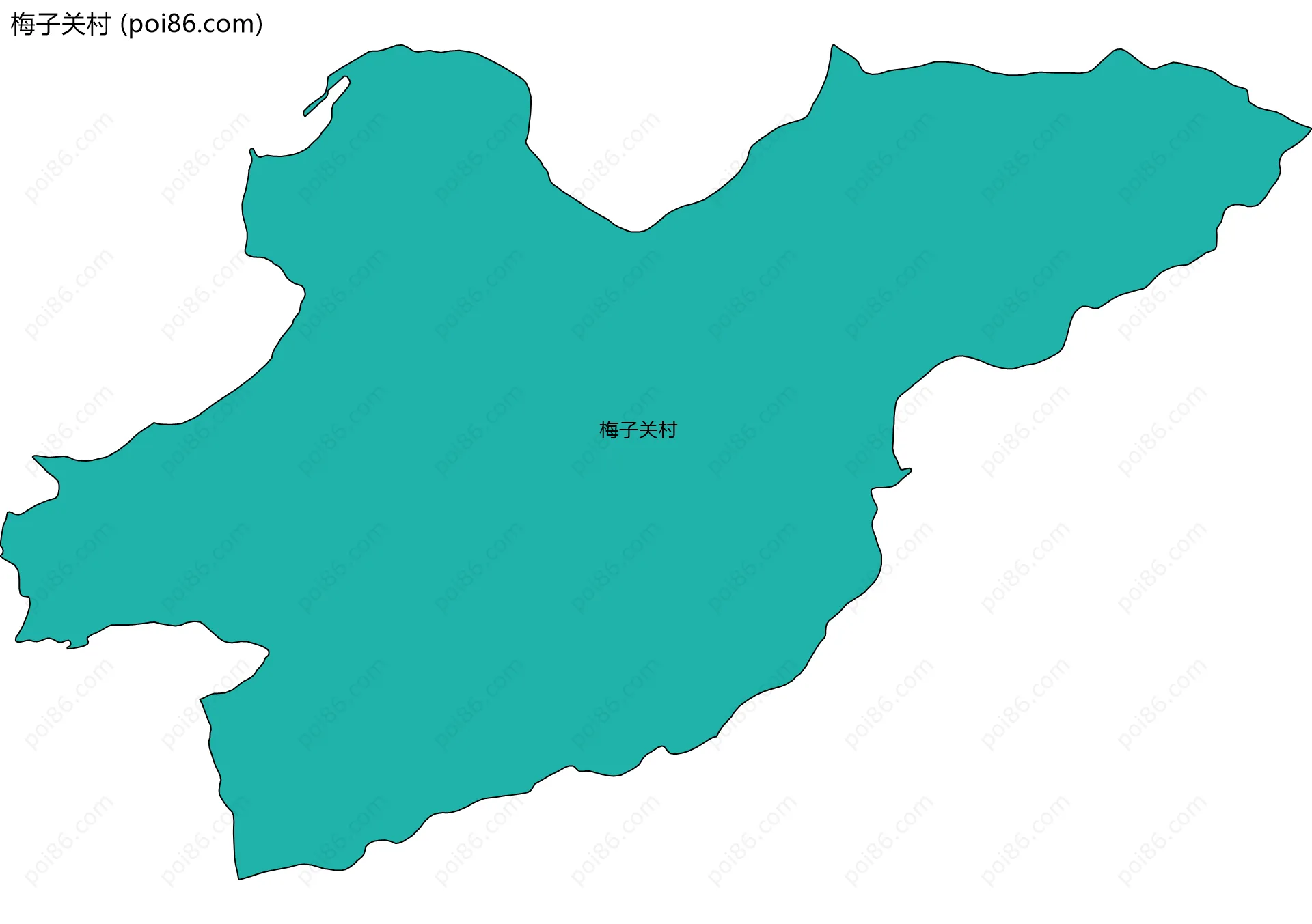 梅子关村边界地图