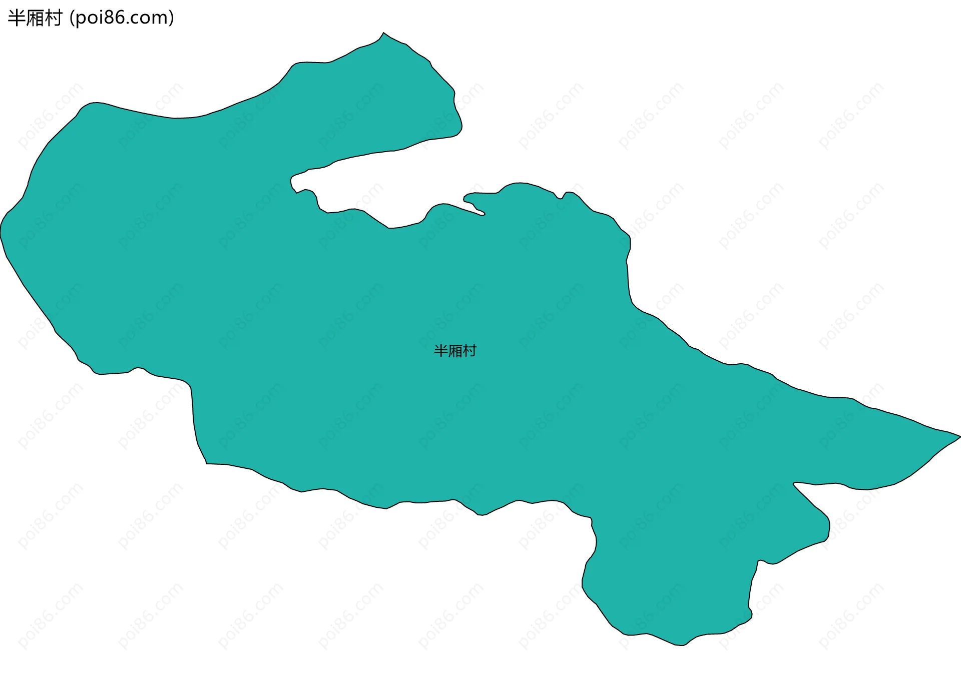 半厢村边界地图