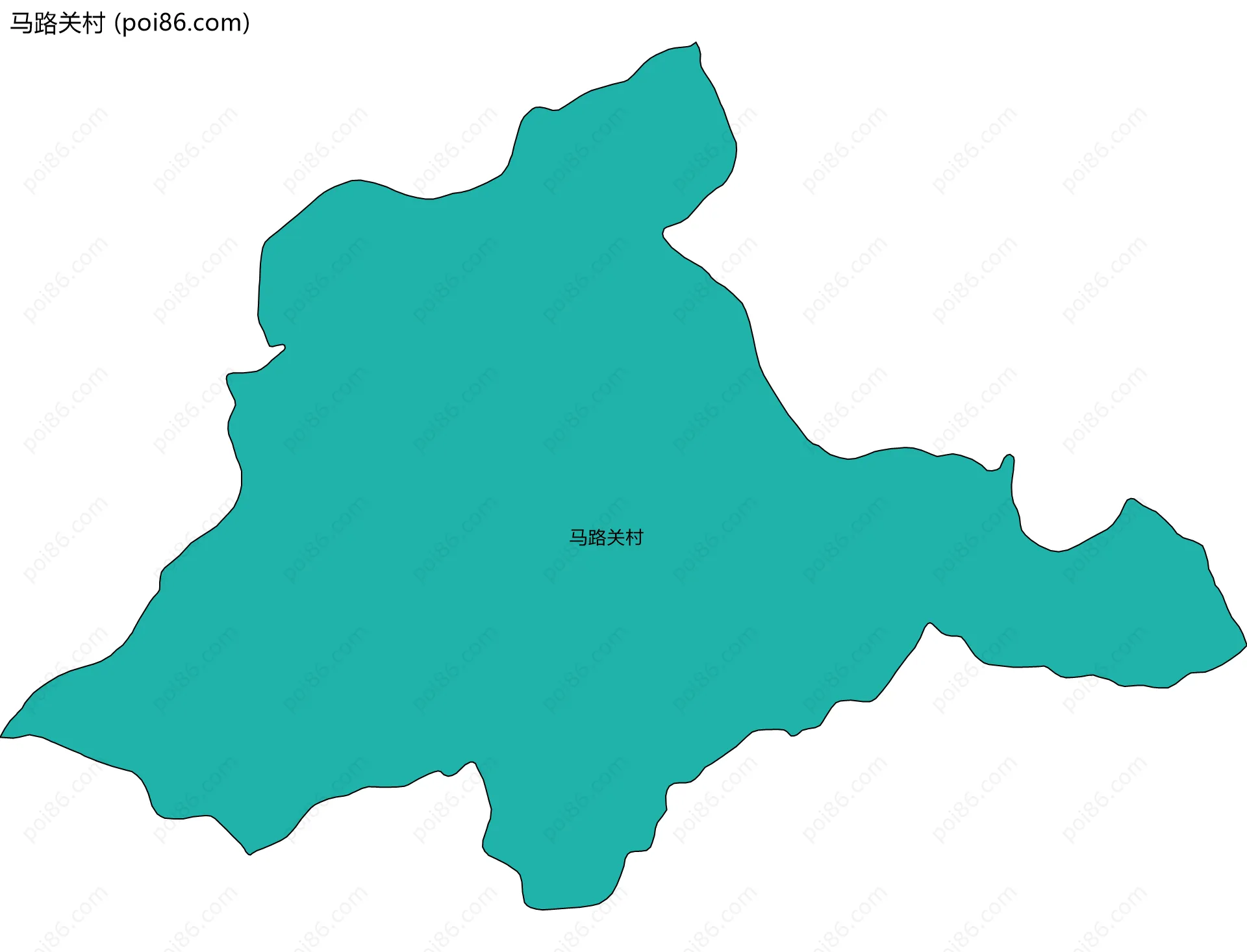 马路关村边界地图