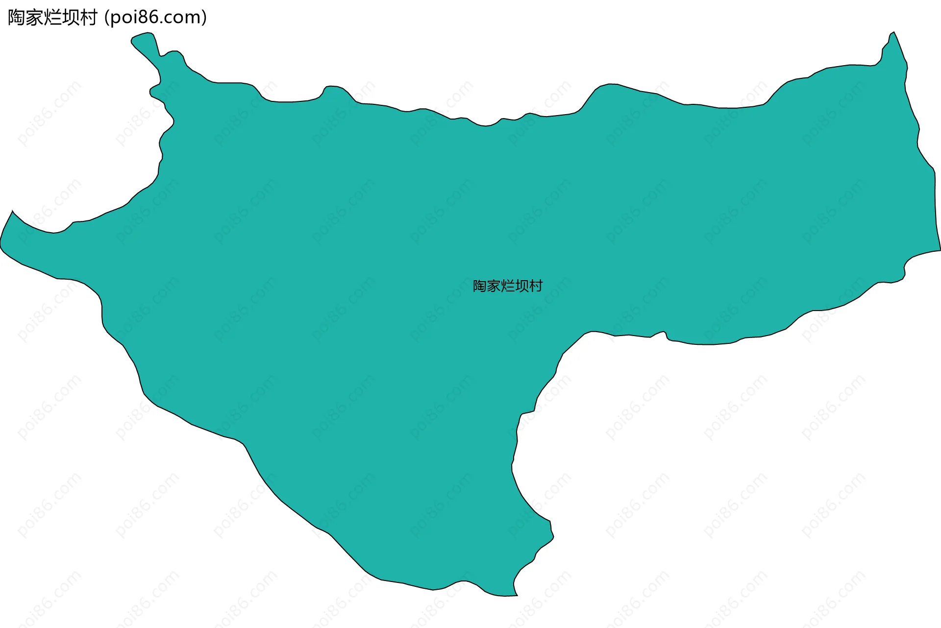 陶家烂坝村边界地图