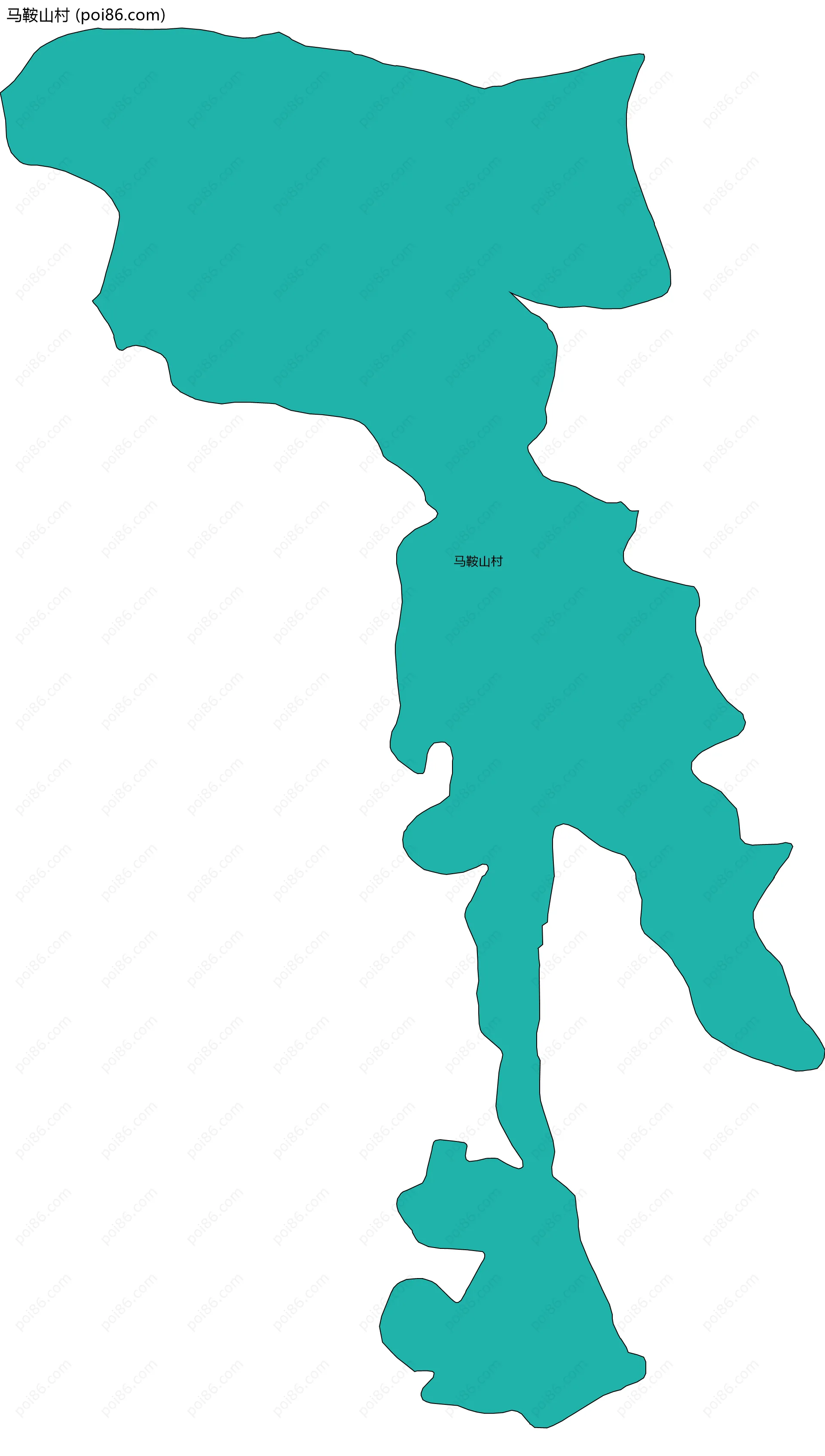 马鞍山村边界地图