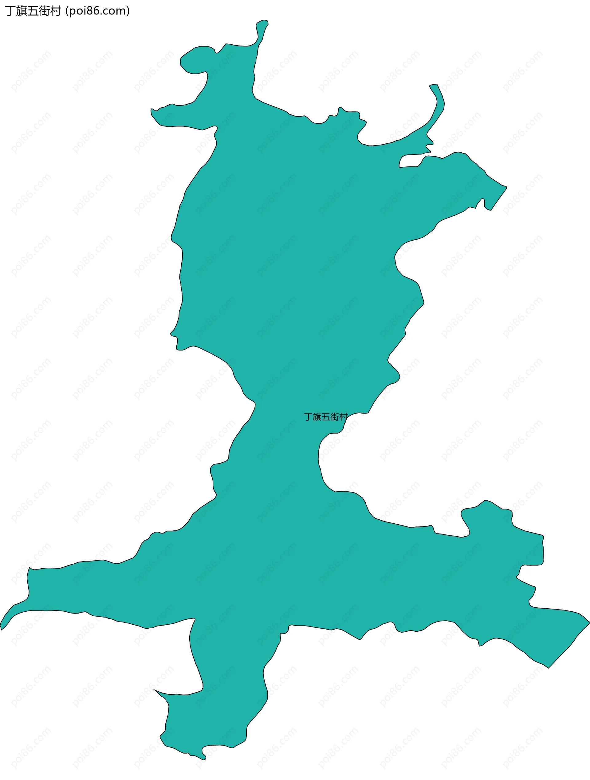 丁旗五街村边界地图