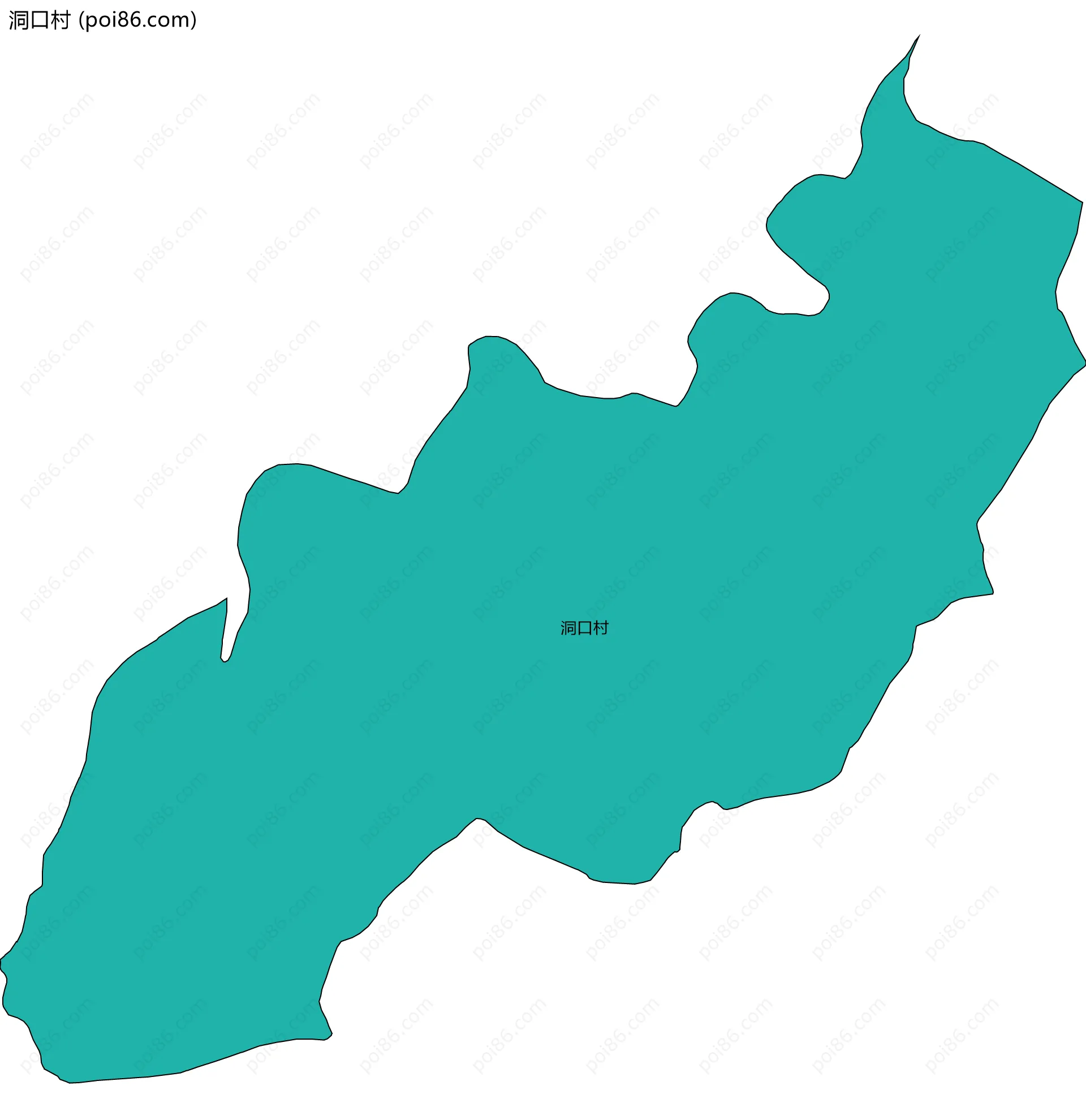 洞口村边界地图