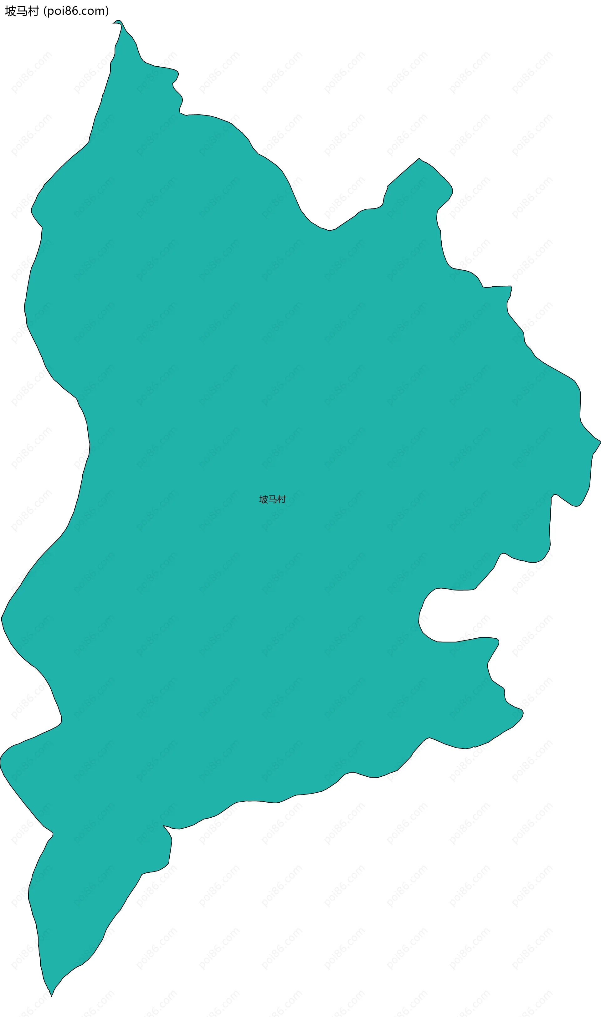 坡马村边界地图