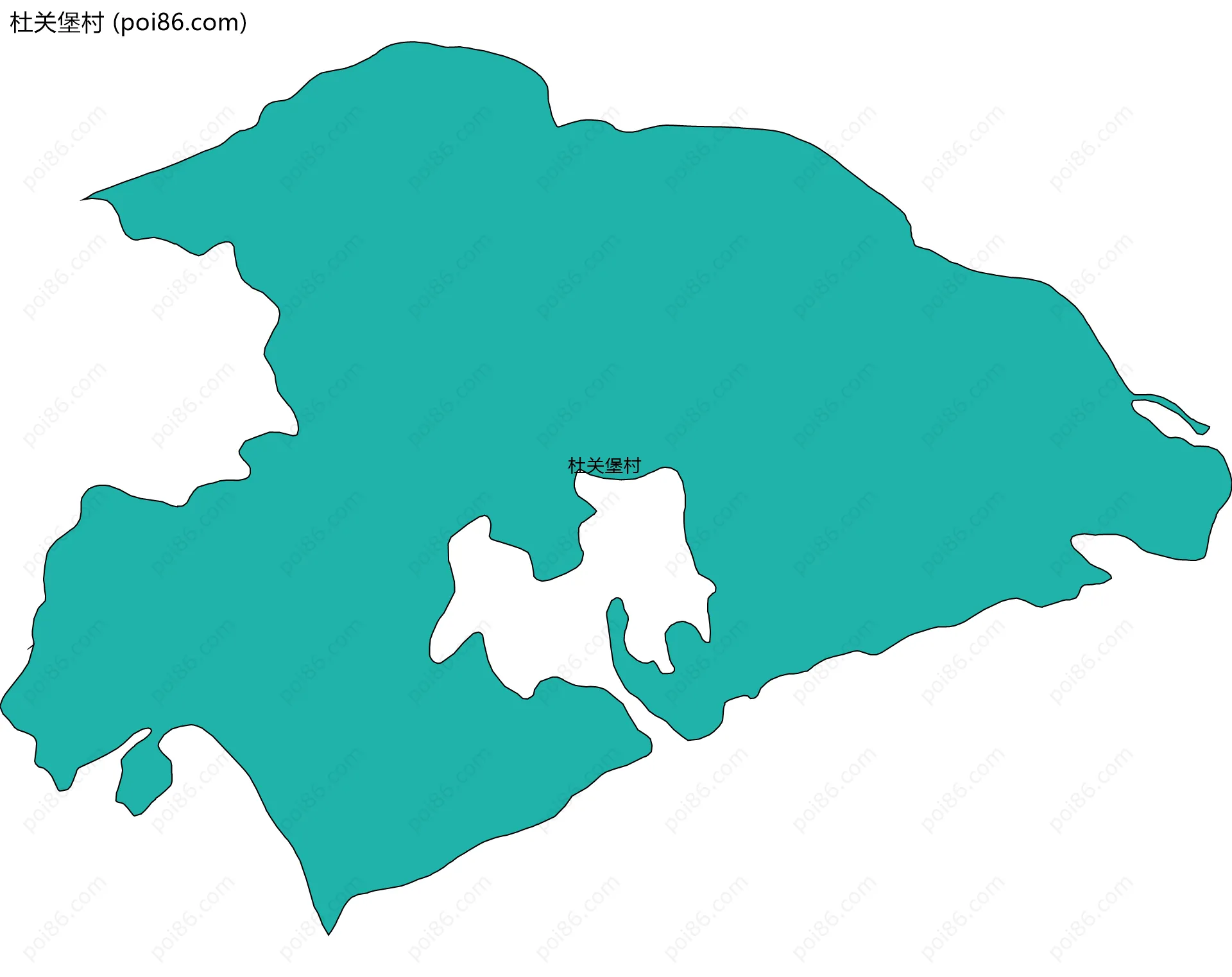 杜关堡村边界地图