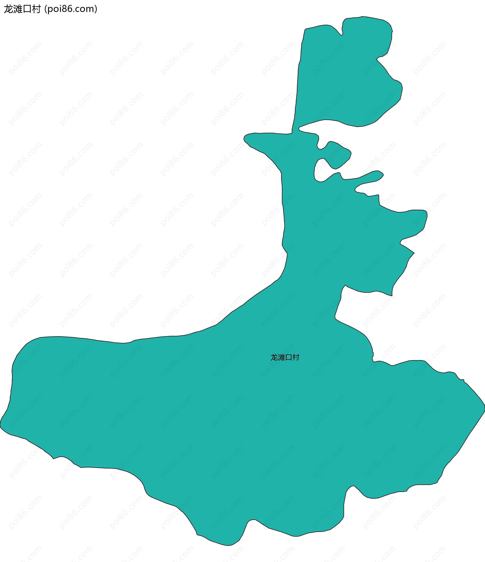 龙滩口村边界地图