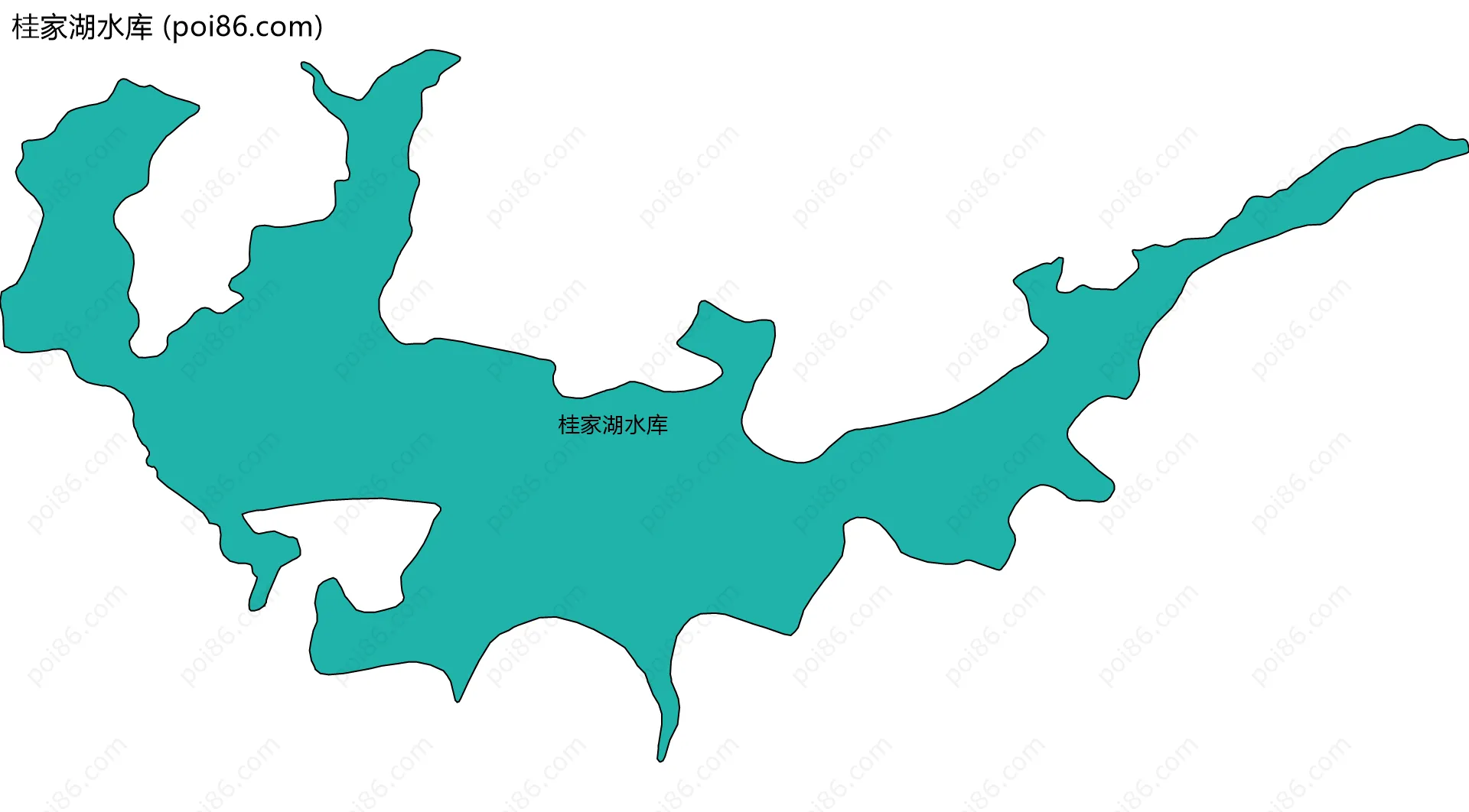 桂家湖水库边界地图