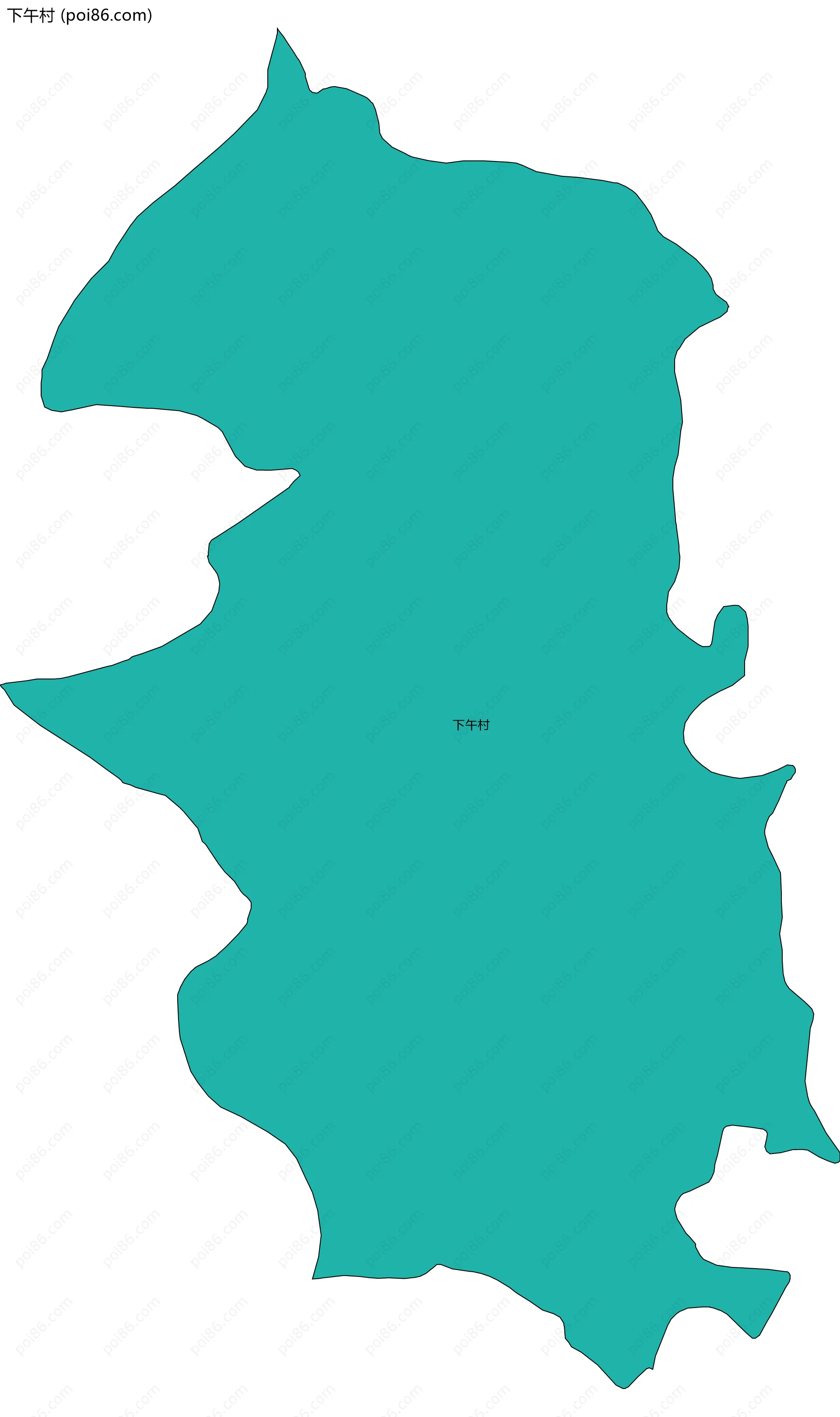 下午村边界地图