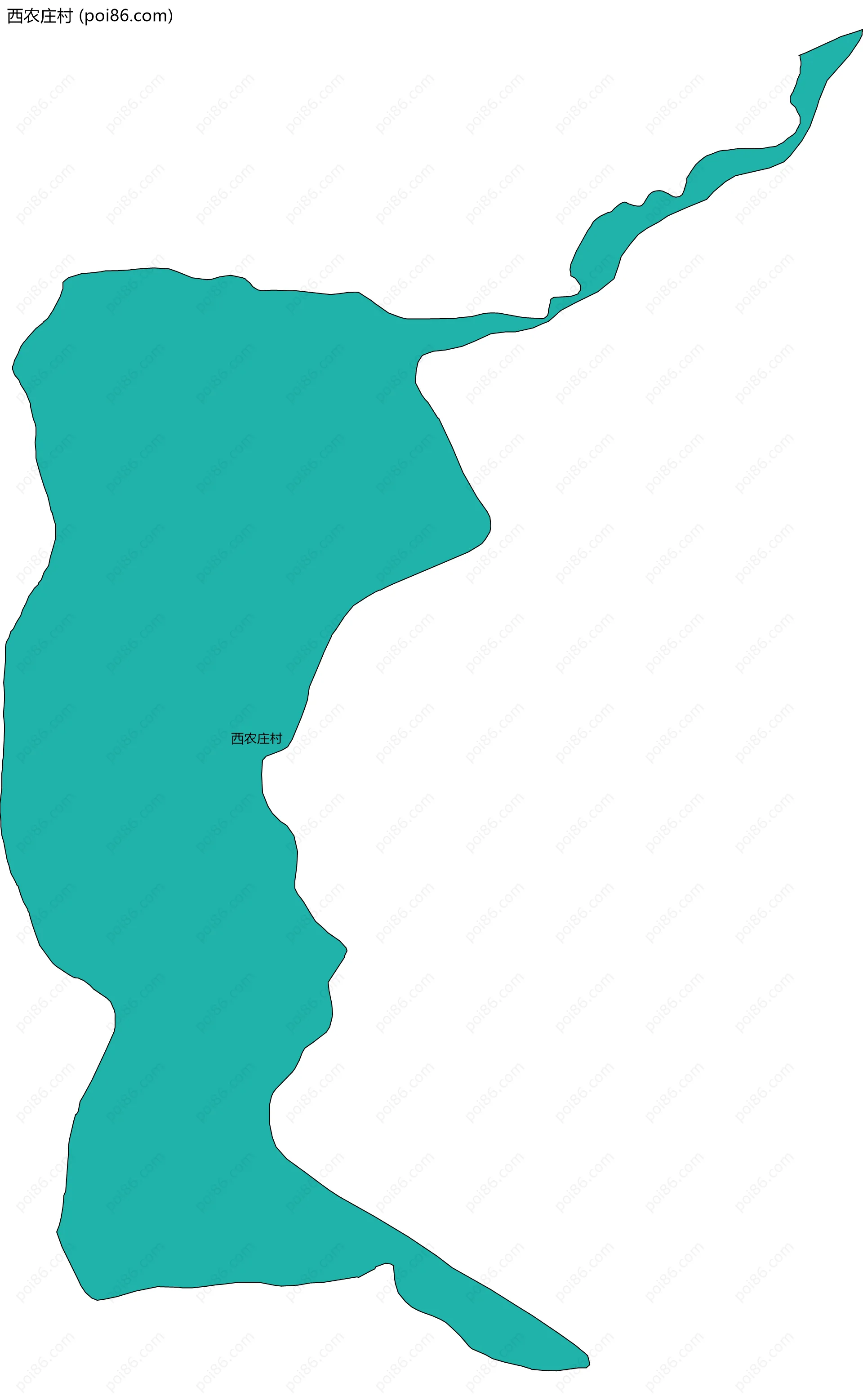 西农庄村边界地图