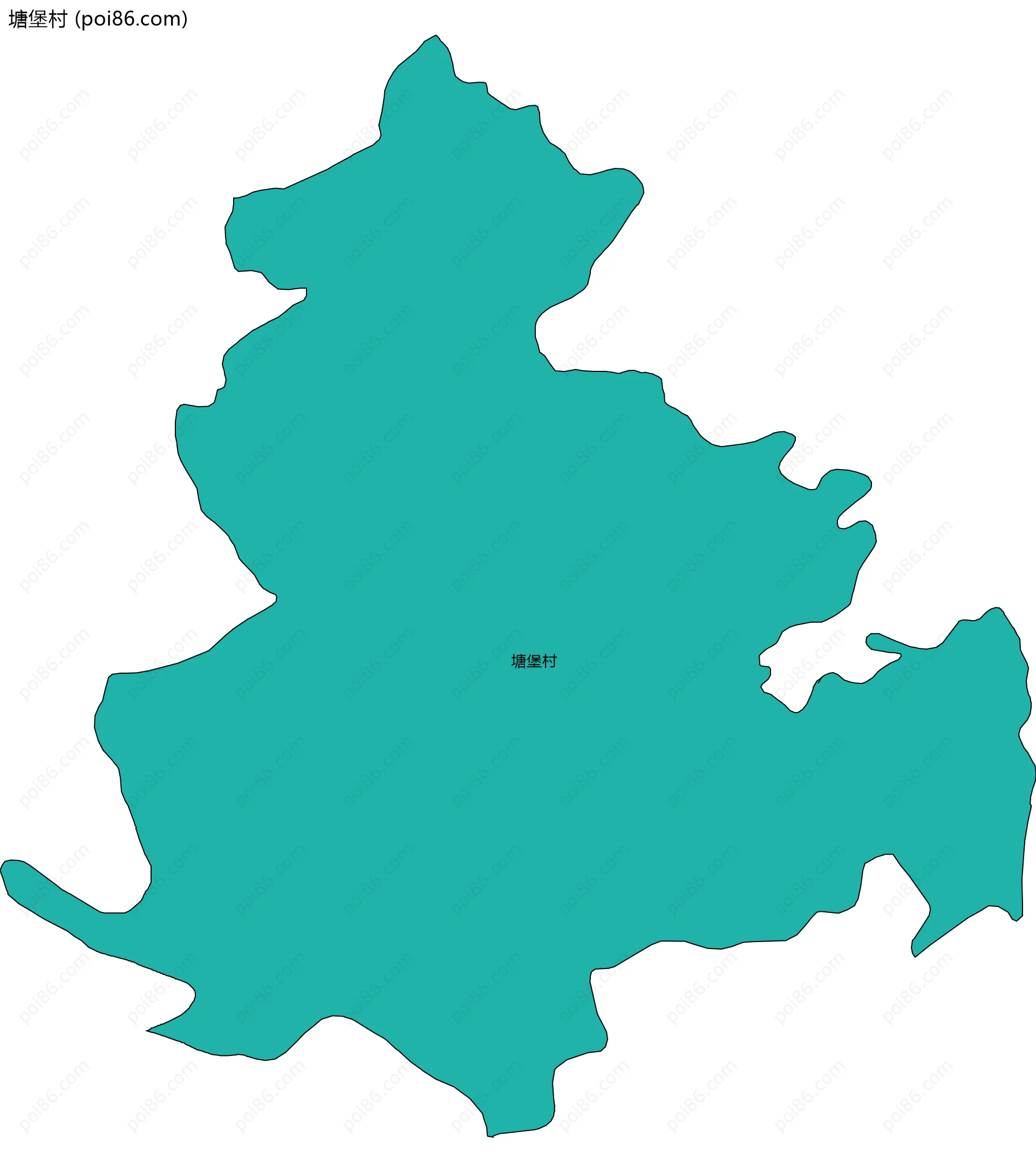 塘堡村边界地图