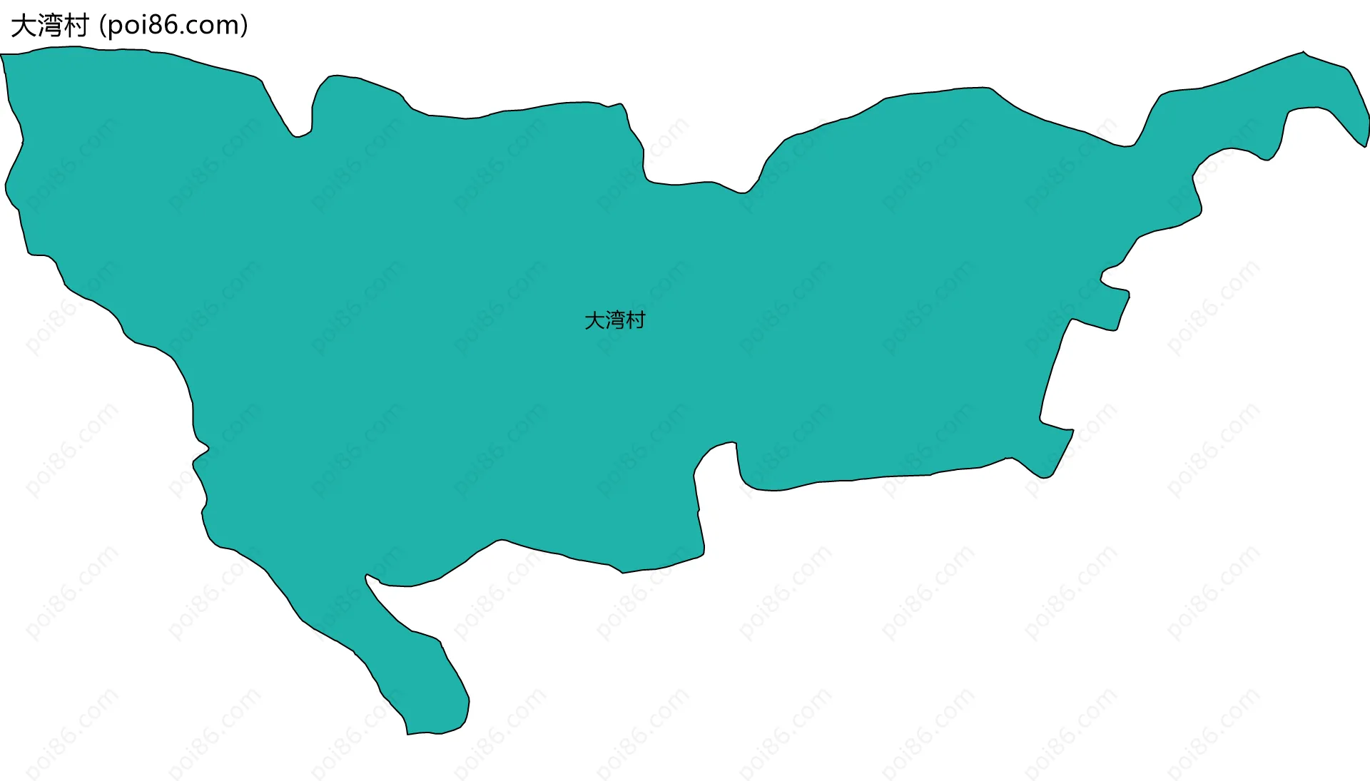 大湾村边界地图