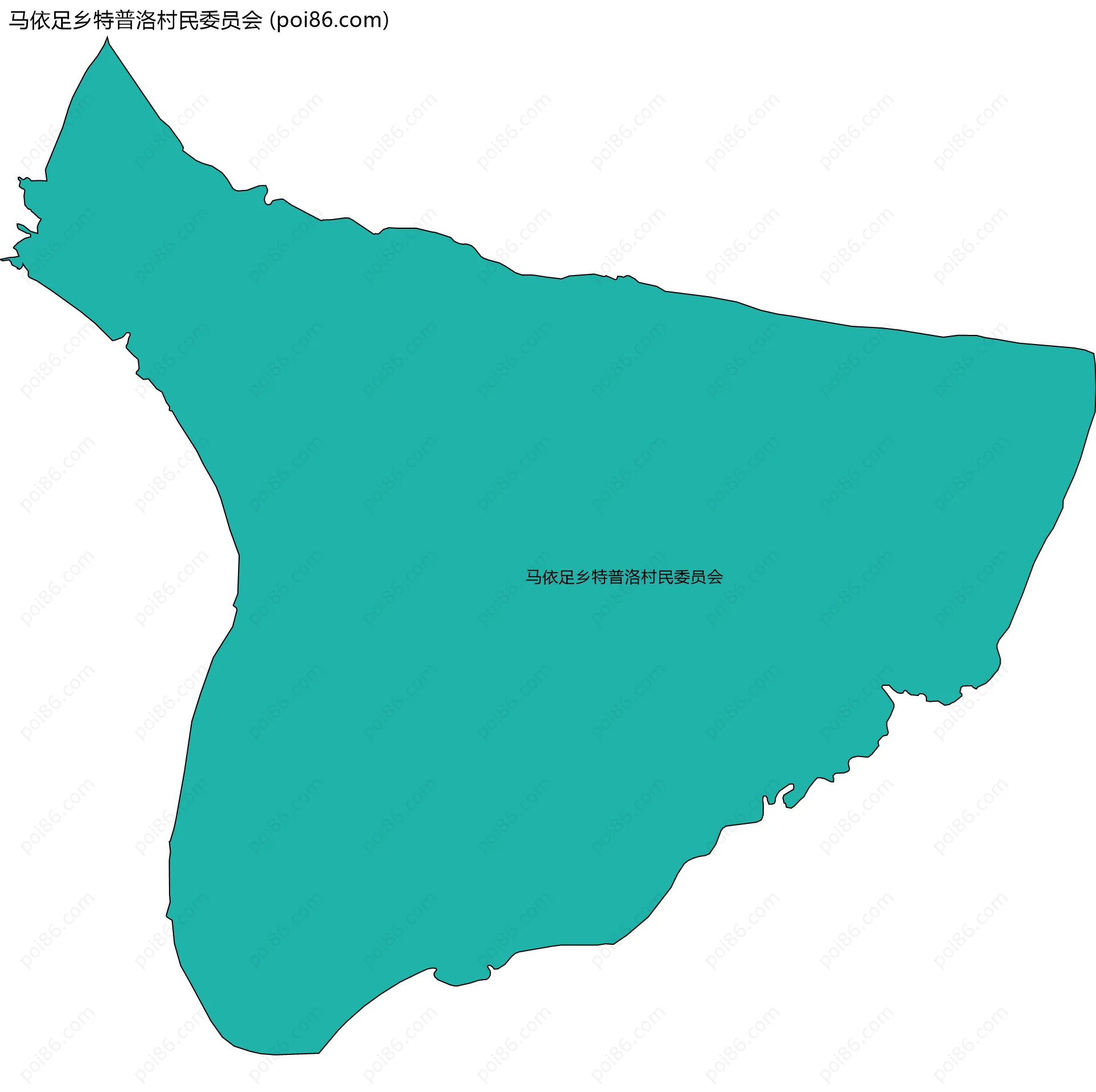 马依足乡特普洛村民委员会边界地图