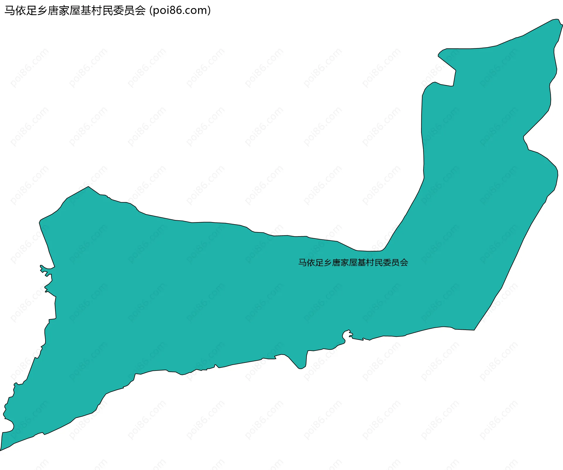 马依足乡唐家屋基村民委员会边界地图