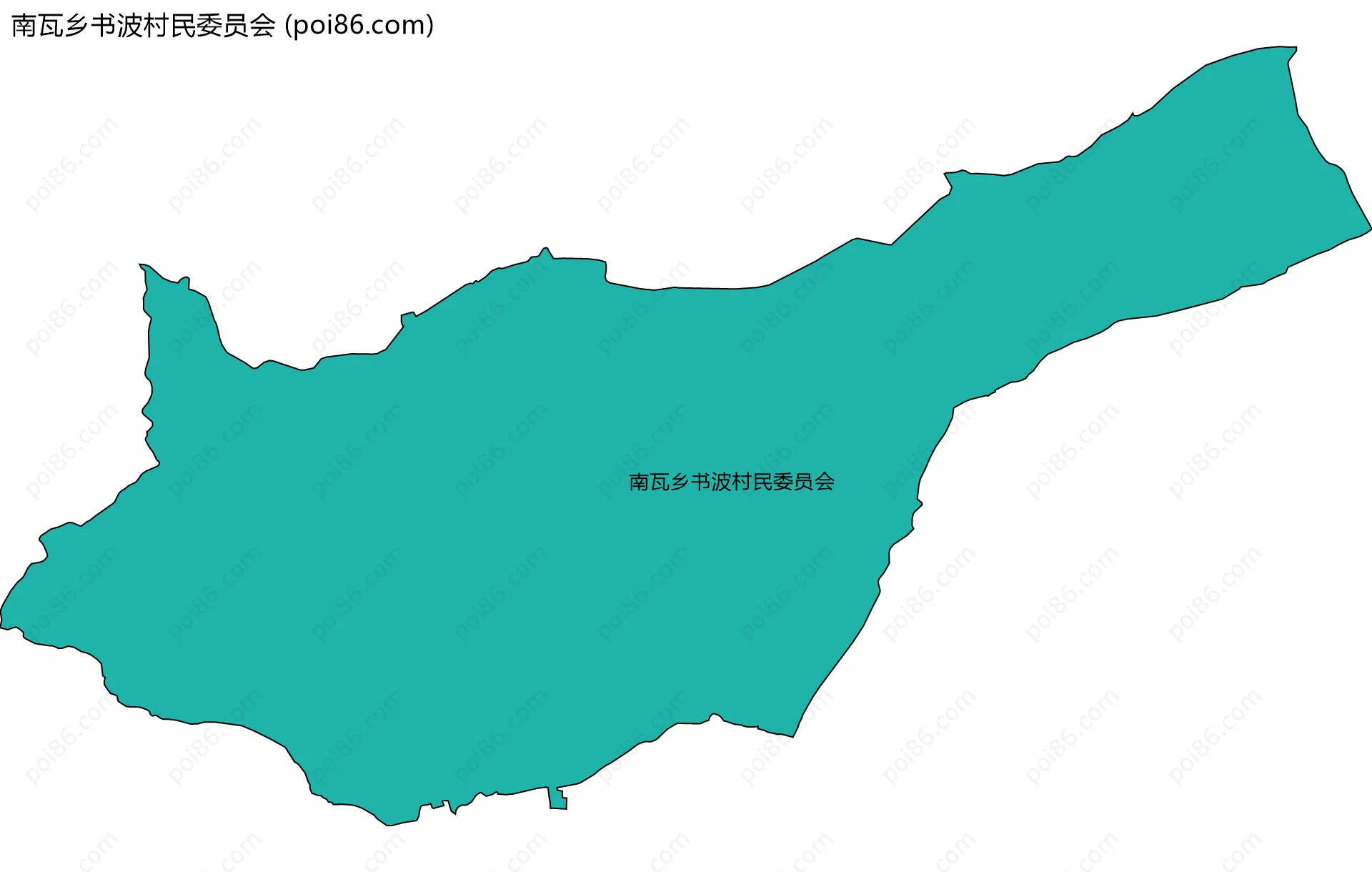 南瓦乡书波村民委员会边界地图