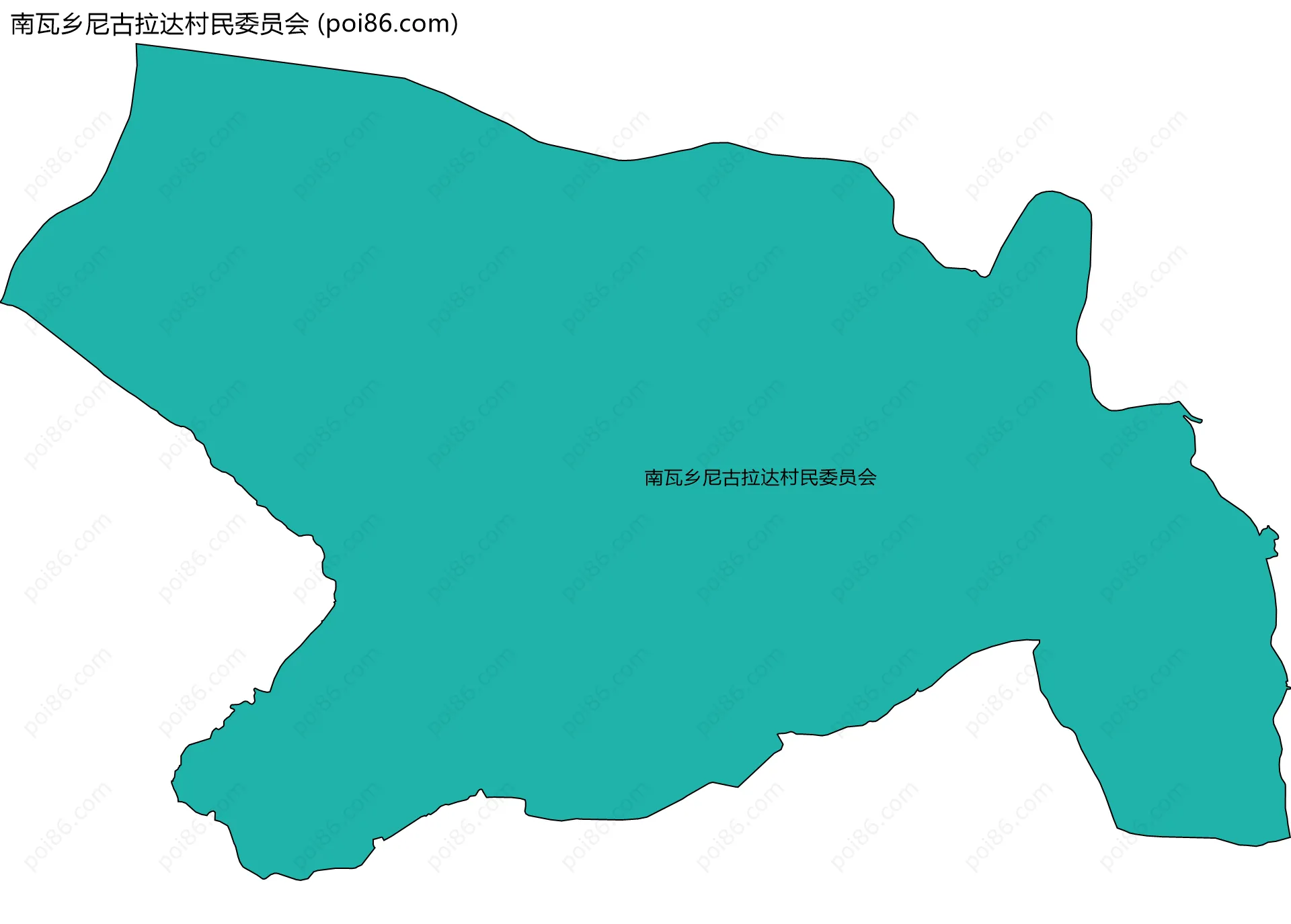 南瓦乡尼古拉达村民委员会边界地图