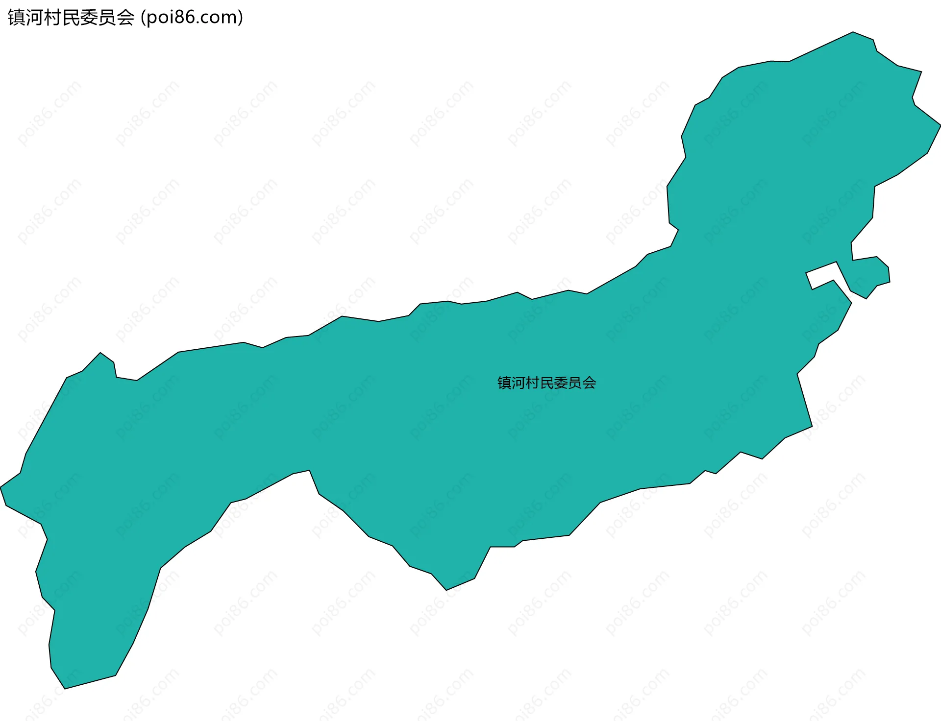 镇河村民委员会边界地图